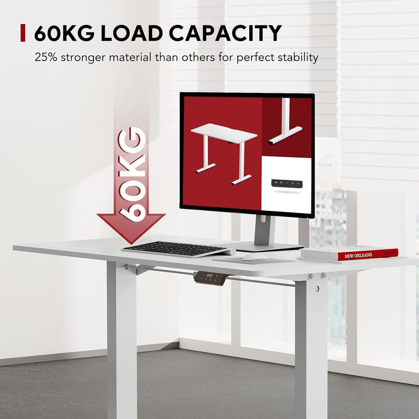 SANODESK QS+110 * 60 Electric Standing Desk