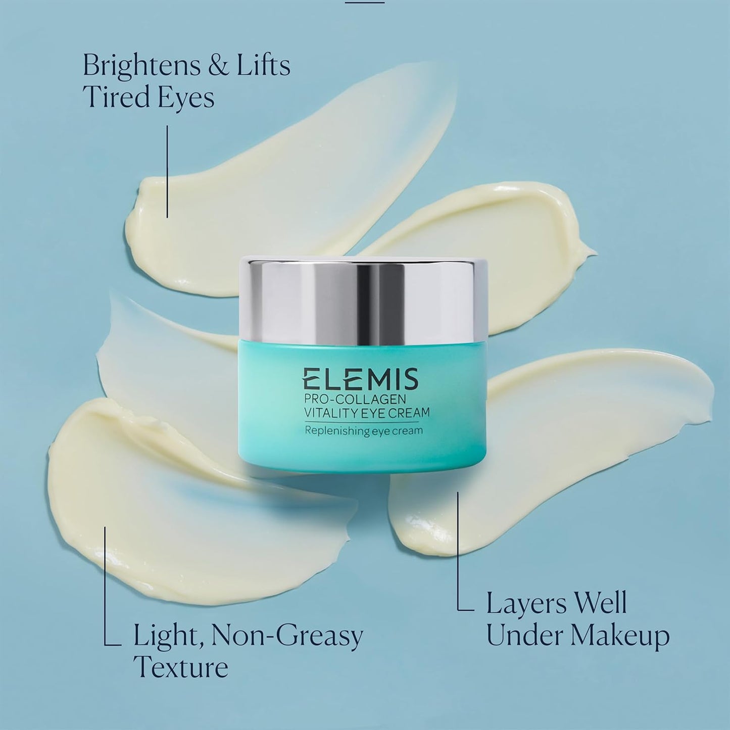 ELEMIS Pro-Collagen Vitality Eye Cream 15ml – Anti-Aging Eye Treatment for Fine Lines, Wrinkles & Puffiness – Hydrating, Firming Formula – Clear