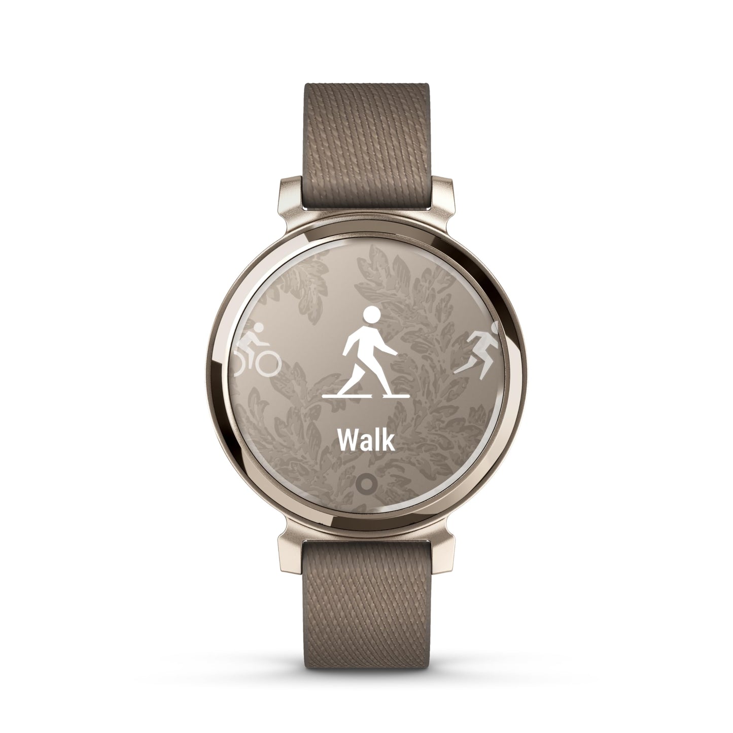 Garmin Lily 2, Stylish Small 35mm Smartwatch and Fitness Tracker with Hidden Display, Patterned Lens , Bright Touchscreen Display and up to 5 days battery life, Coconut
