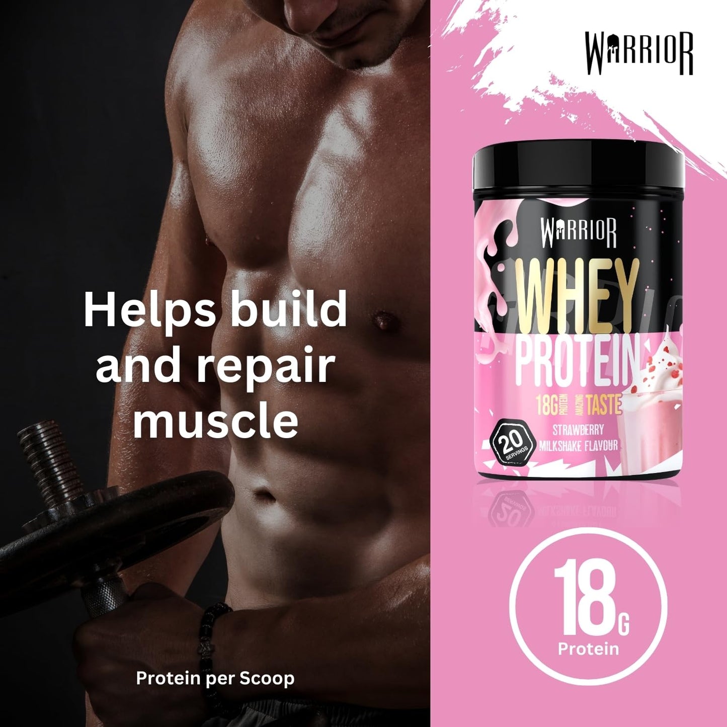 Warrior Whey Protein Powder 500g