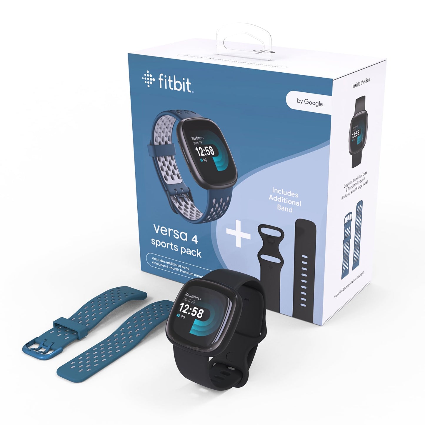 Google Fitbit Versa 4 Fitness Smartwatch with built-in GPS and up to 6 days battery life - compatible with iOS 15 or higher & Android OS 9.0 or higher