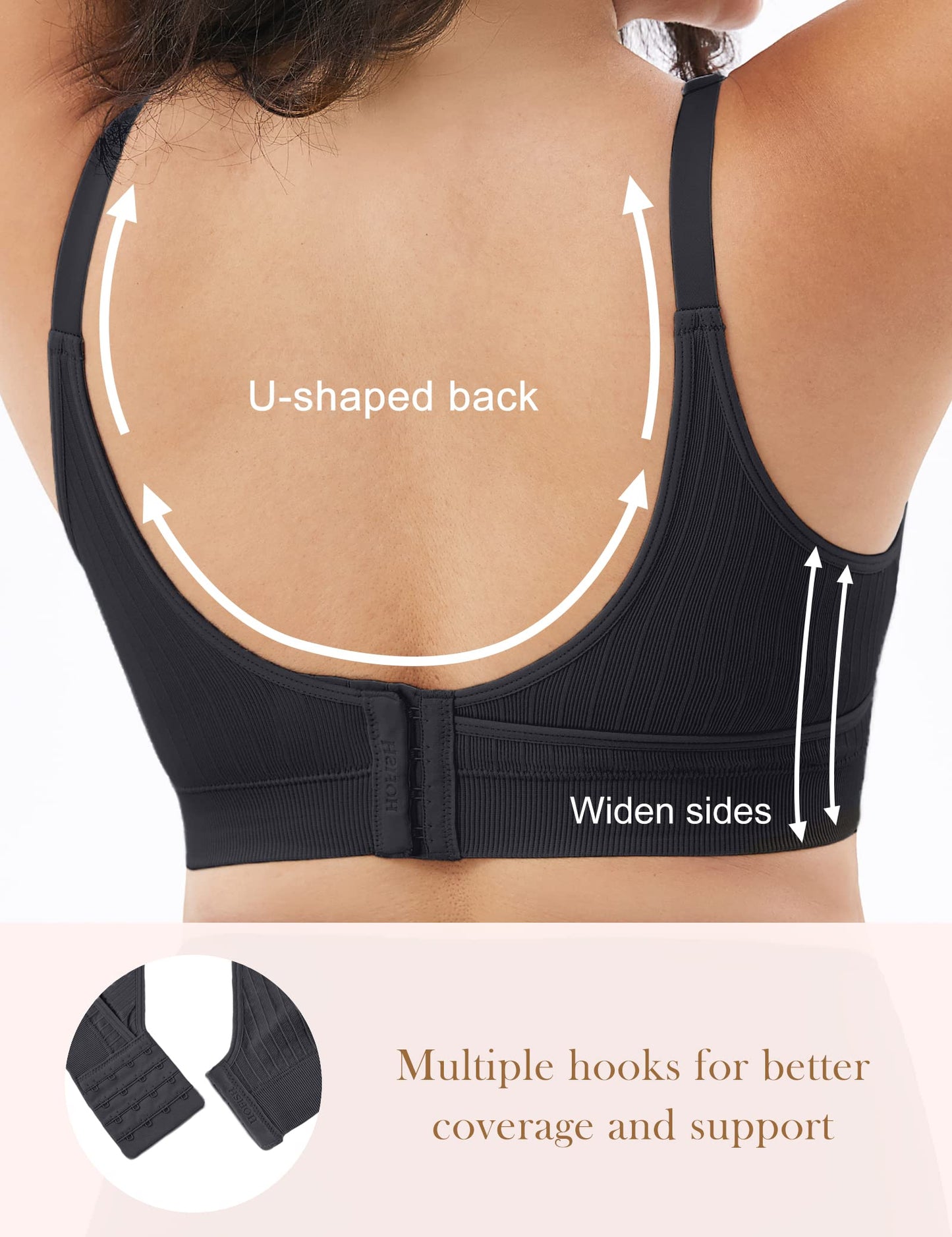 HOFISH 3PACK Full Bust Seamless Nursing Maternity Bras