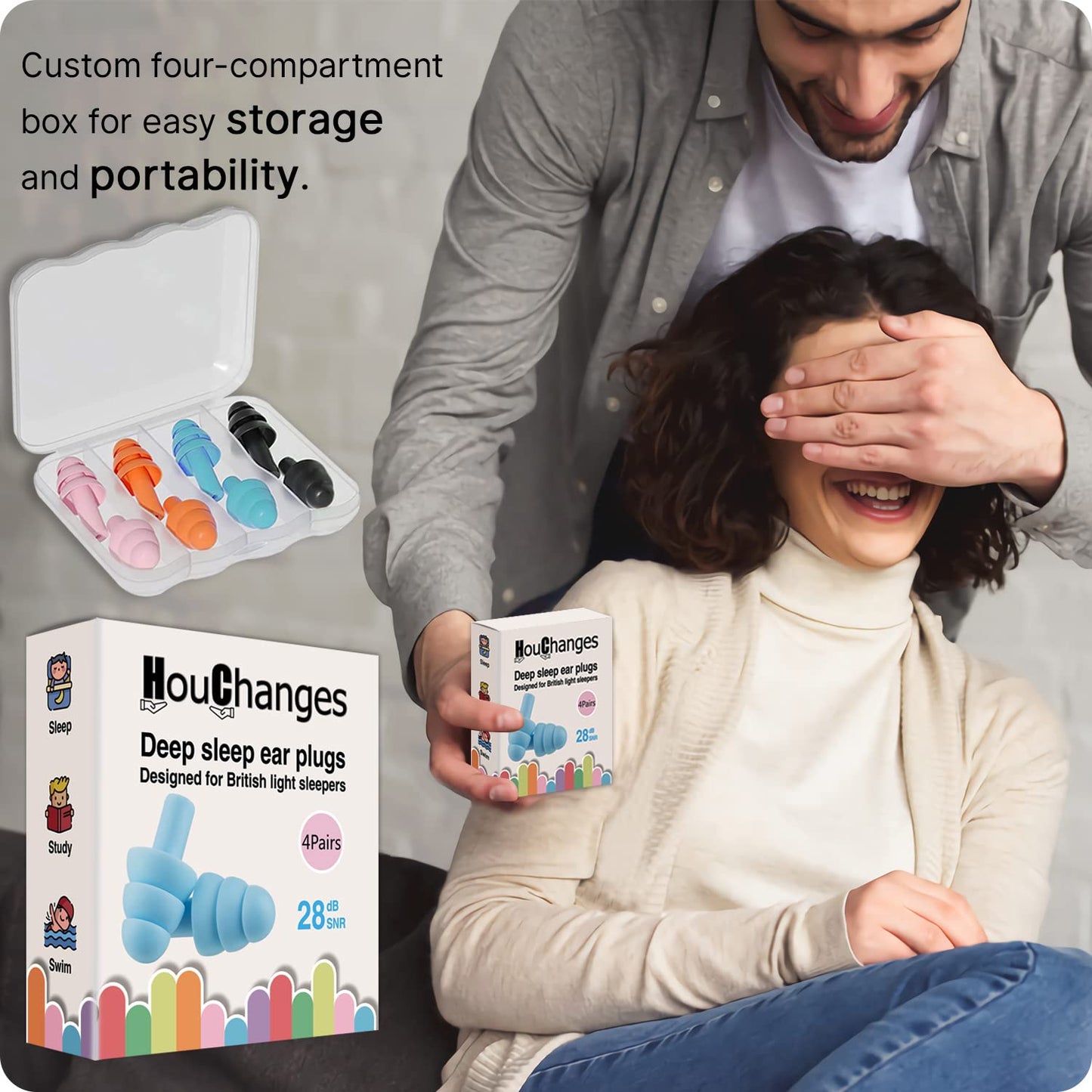 Ear Plugs for Sleep Soft Silicone Reusable