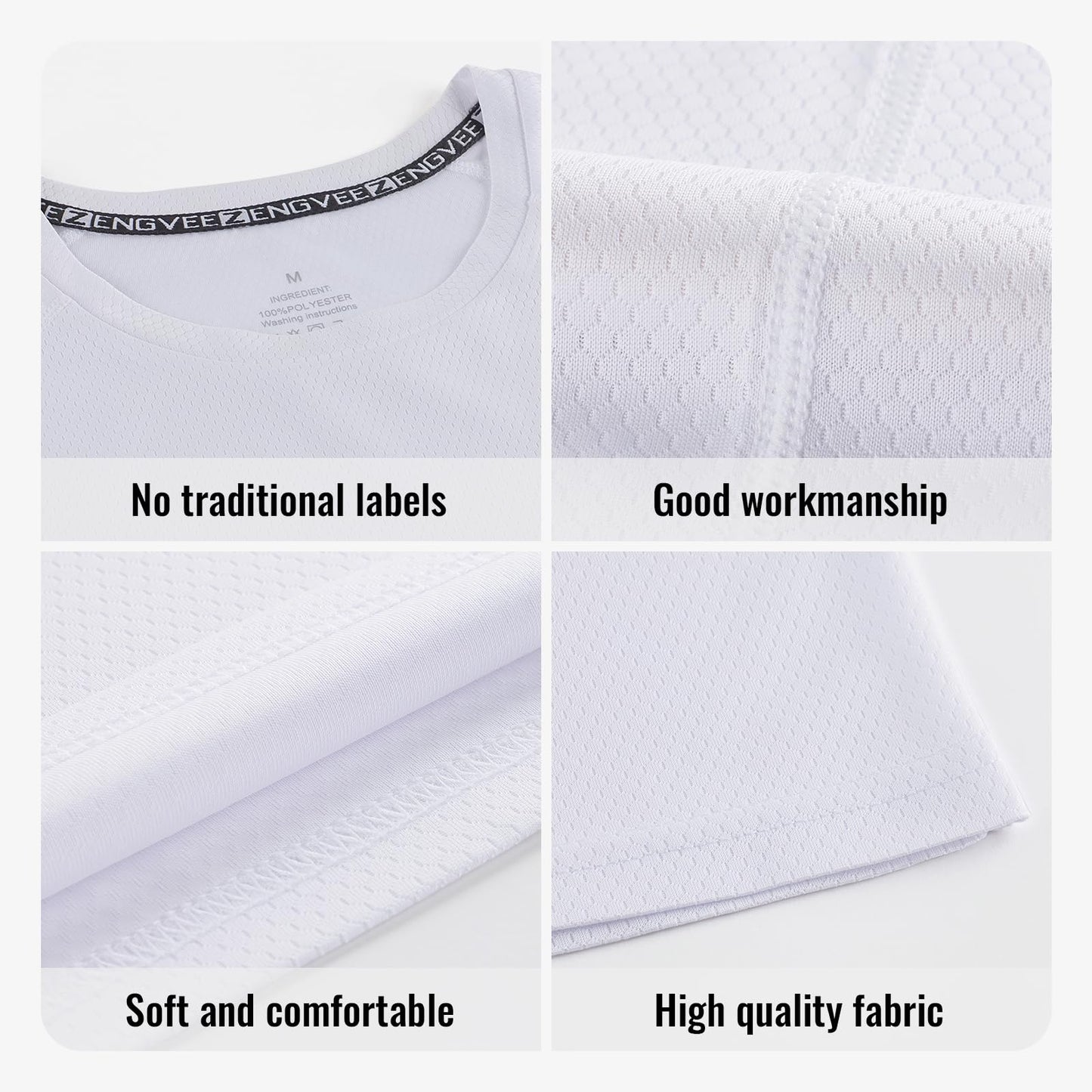 3 Pack Mens Running T Shirts Gym Clothes ShirtsQuick Dry Moisture Wicking Athletic Shirt Breathable Cool Workout Tshirts