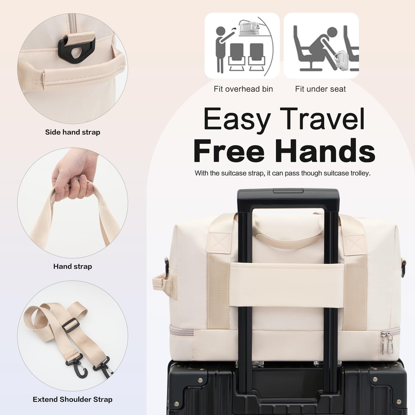 for Ryanair Cabin Bags 40x20x25 Underseat Cabin Bag