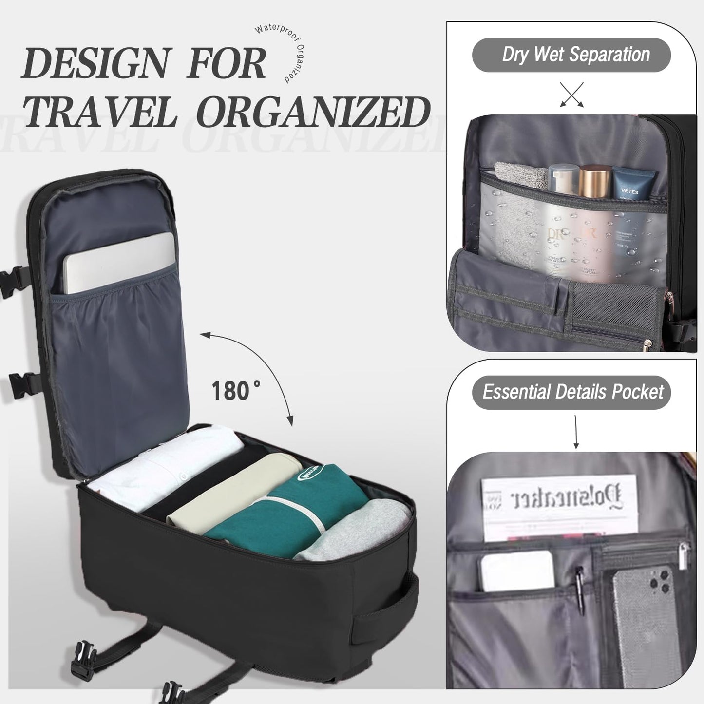 for Ryanair Cabin Bags 40x20x25 Underseat Cabin