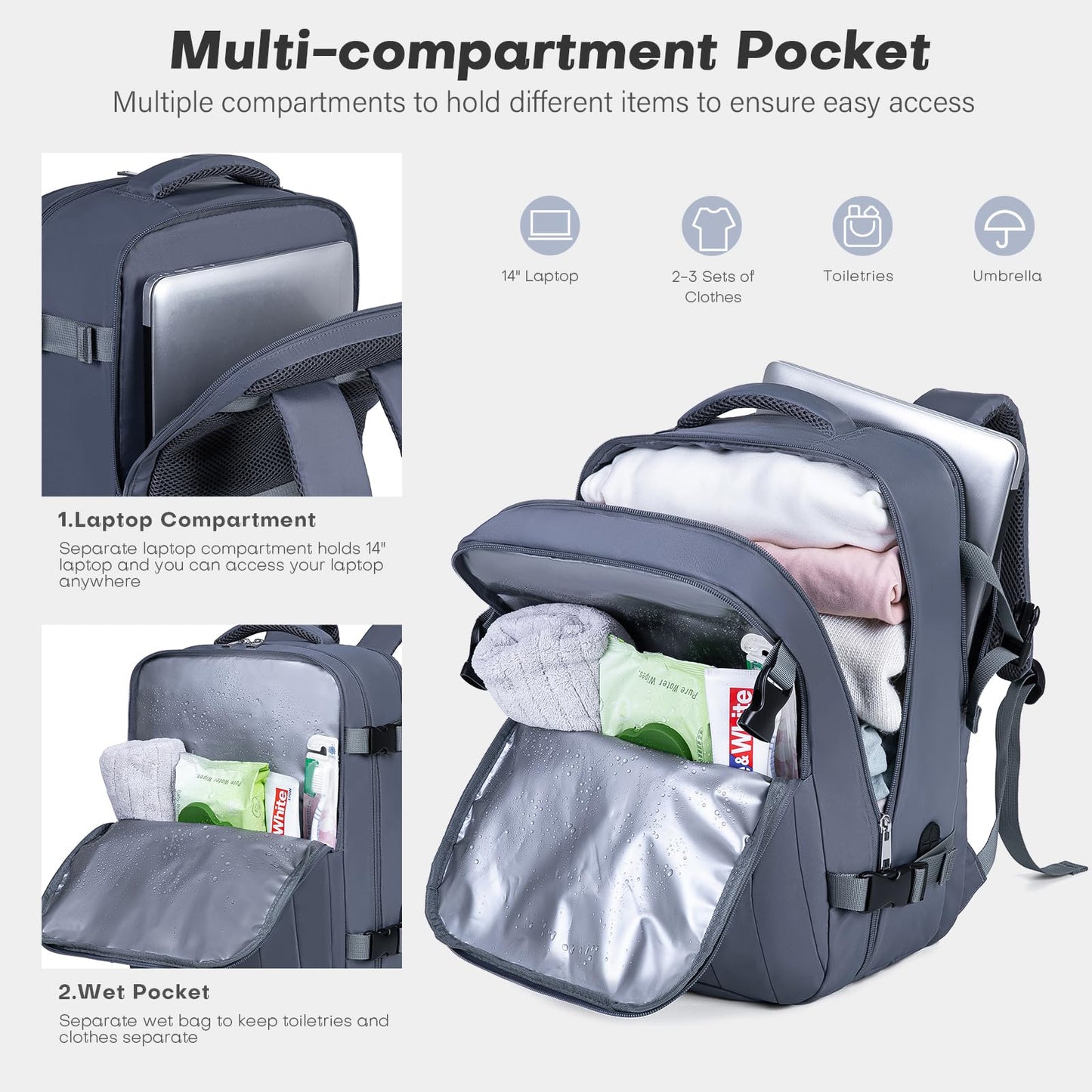 Xkdoai for Ryanair Cabin Bags 40x20x25