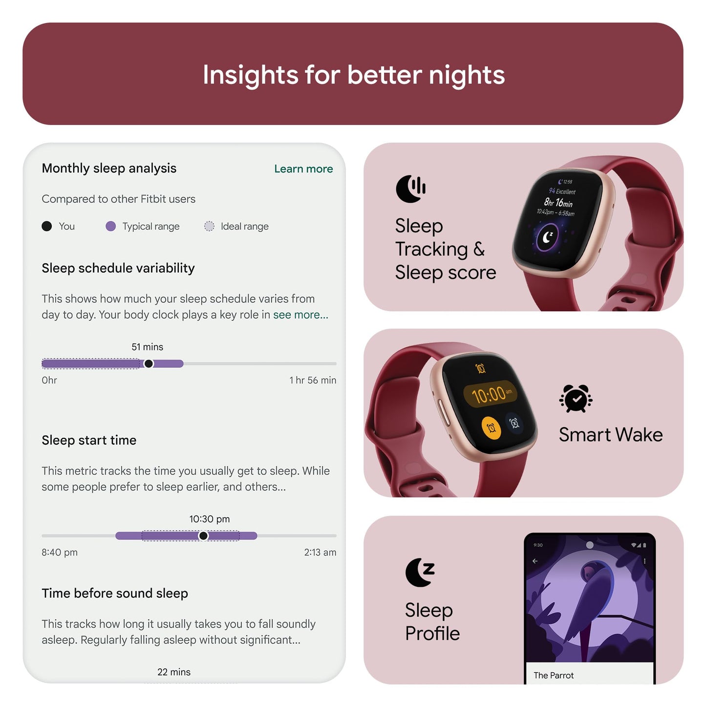 Google Fitbit Versa 4 Fitness Smartwatch with built-in GPS and up to 6 days battery life - compatible with iOS 15 or higher & Android OS 9.0 or higher