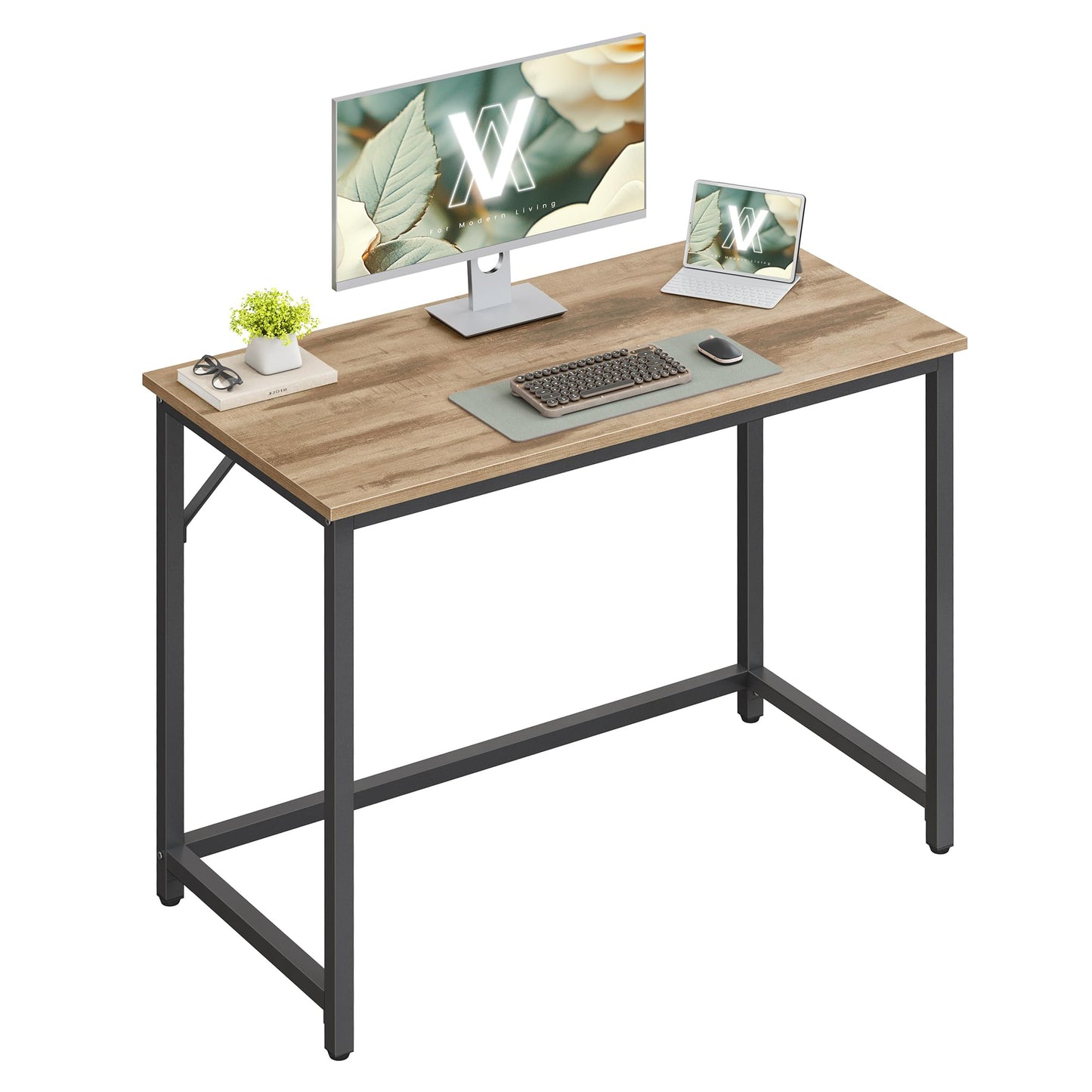 VASAGLE Computer Desk, Writing Desk, Small Office Table