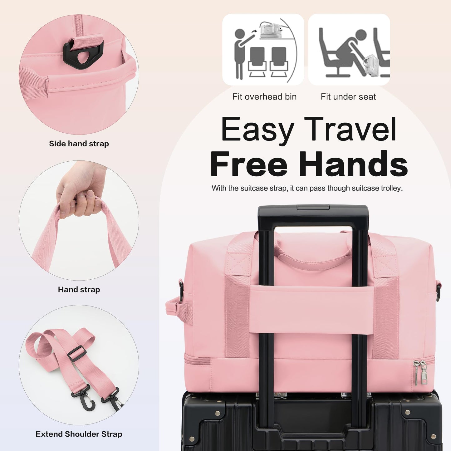 for Ryanair Cabin Bags 40x20x25 Underseat Cabin Bag