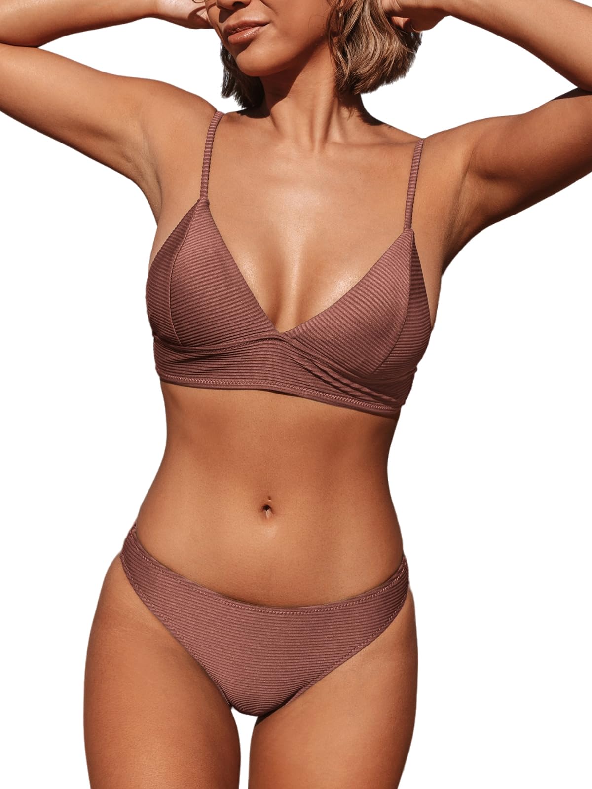 CUPSHE Women's Bikini Set Sexy Lace Up Triangle Bikini Two Piece
