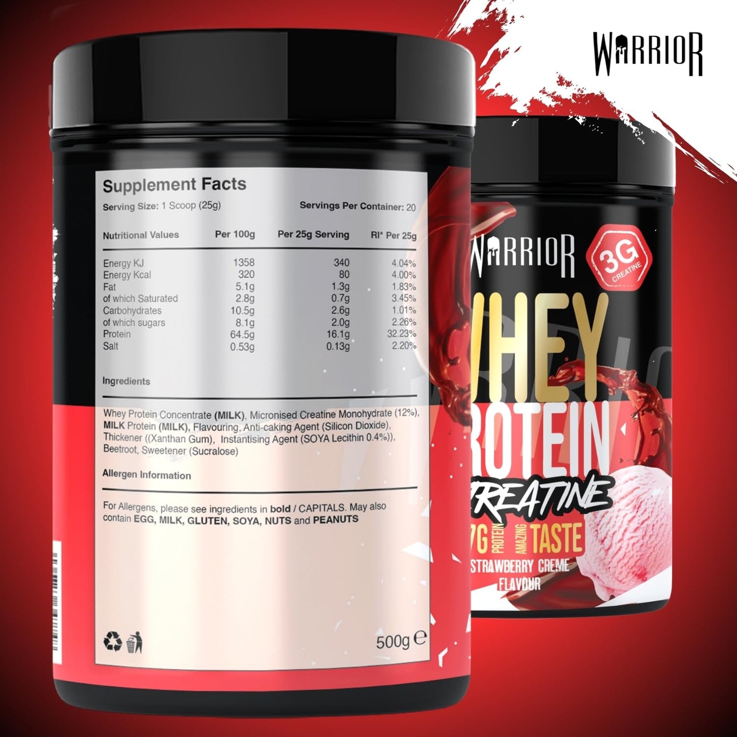 Warrior Whey Protein Powder 500g