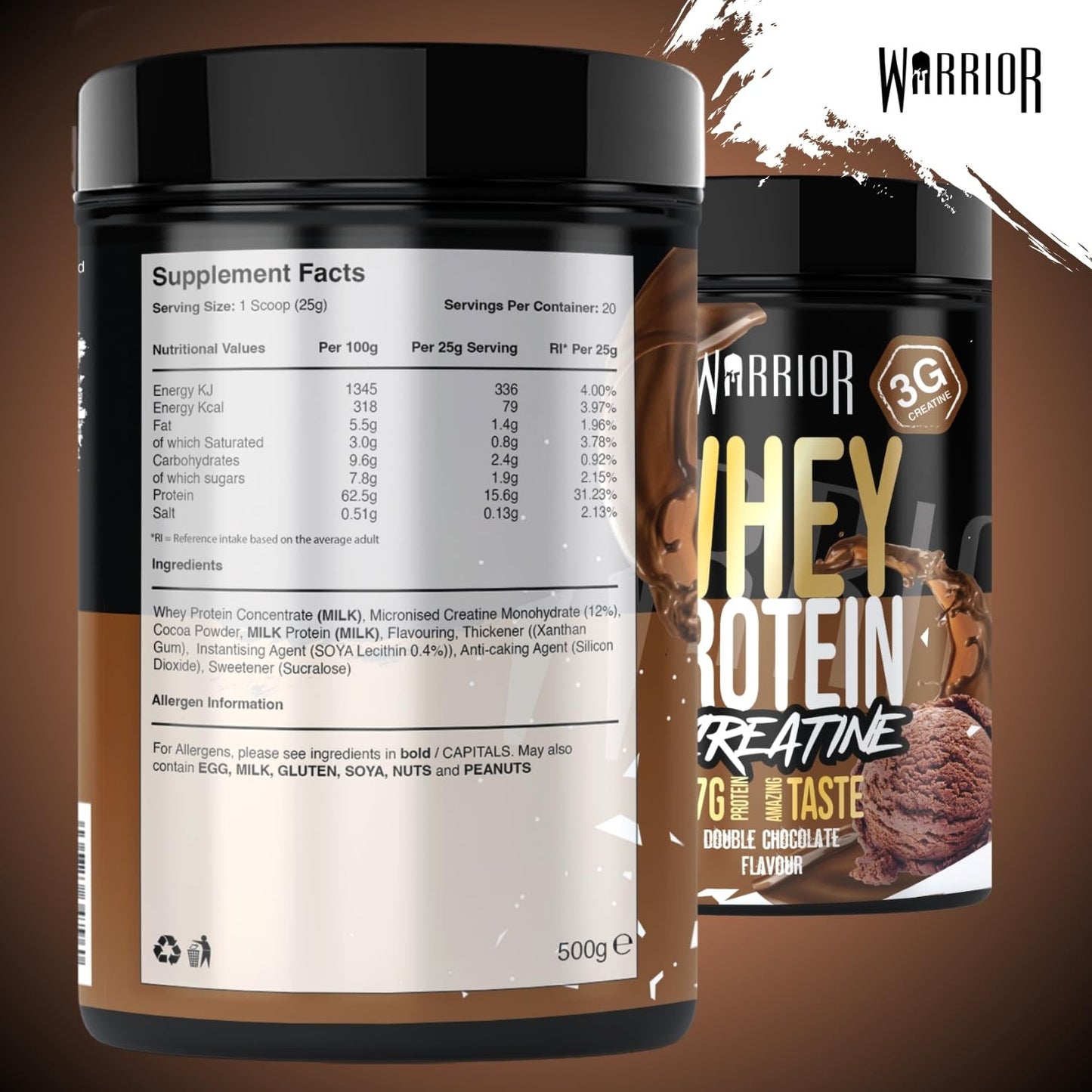 Warrior Whey Protein Powder 500g