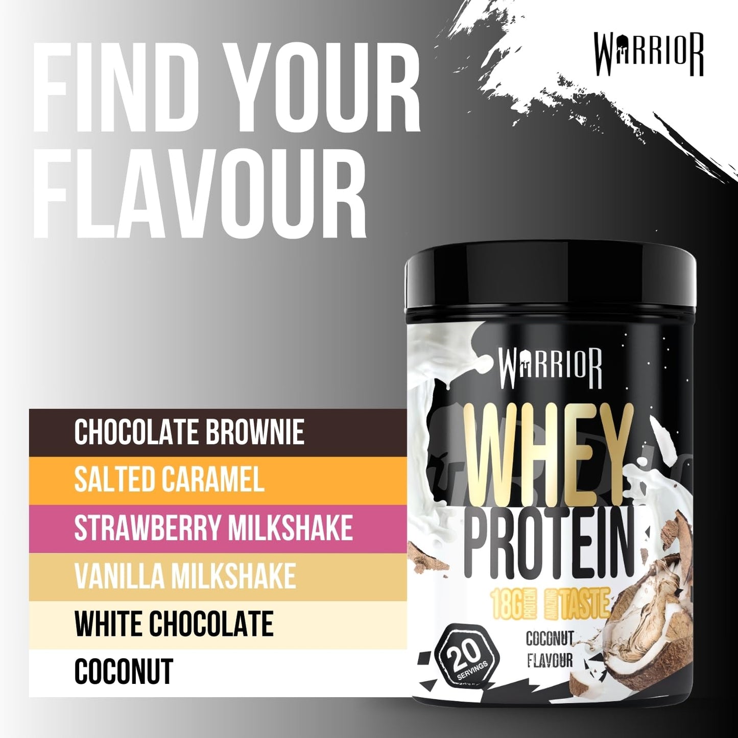Warrior Whey Protein Powder 500g