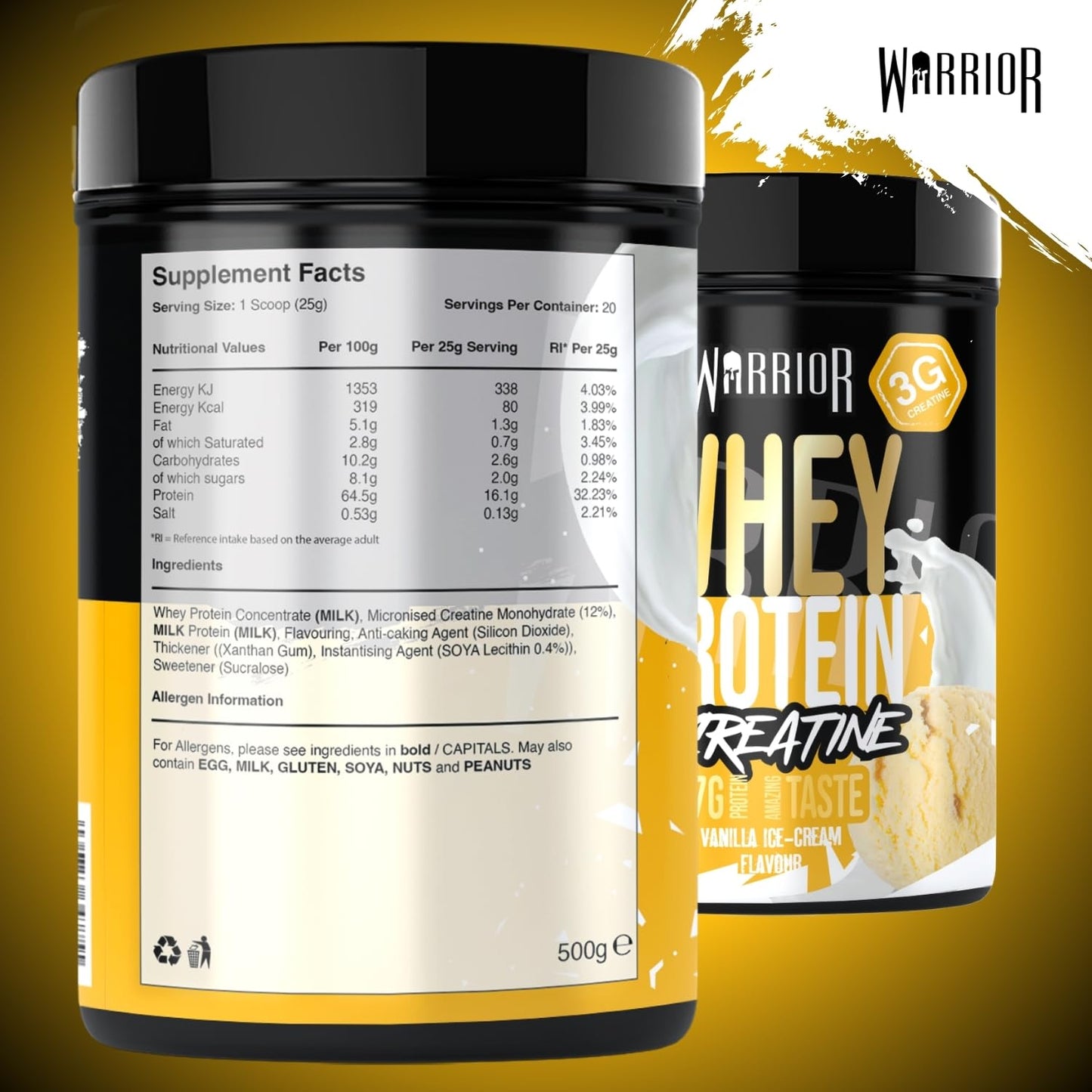 Warrior Whey Protein Powder 500g
