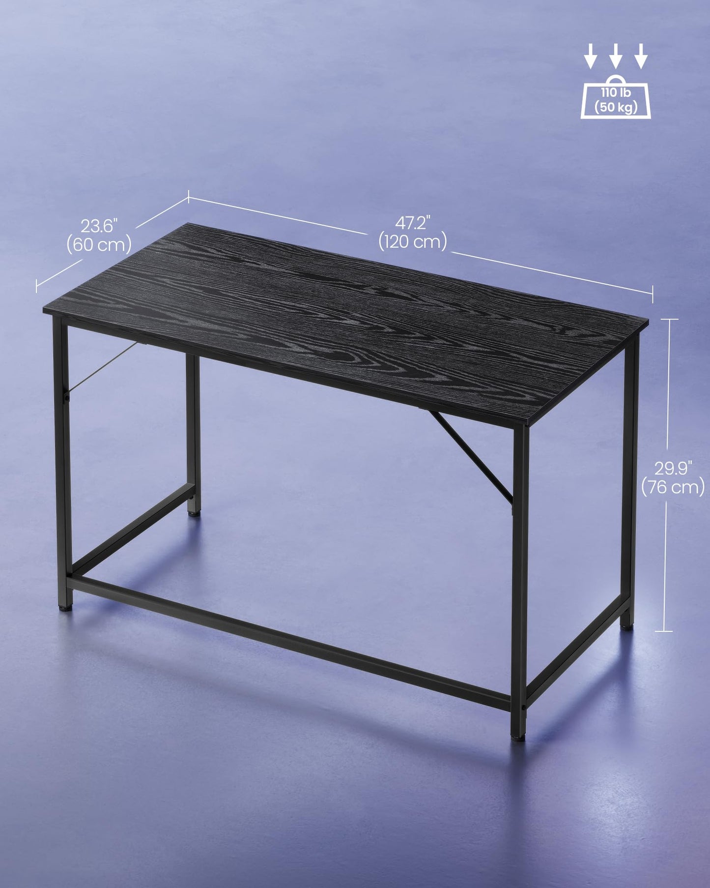 VASAGLE Computer Desk, Writing Desk, Small Office Table