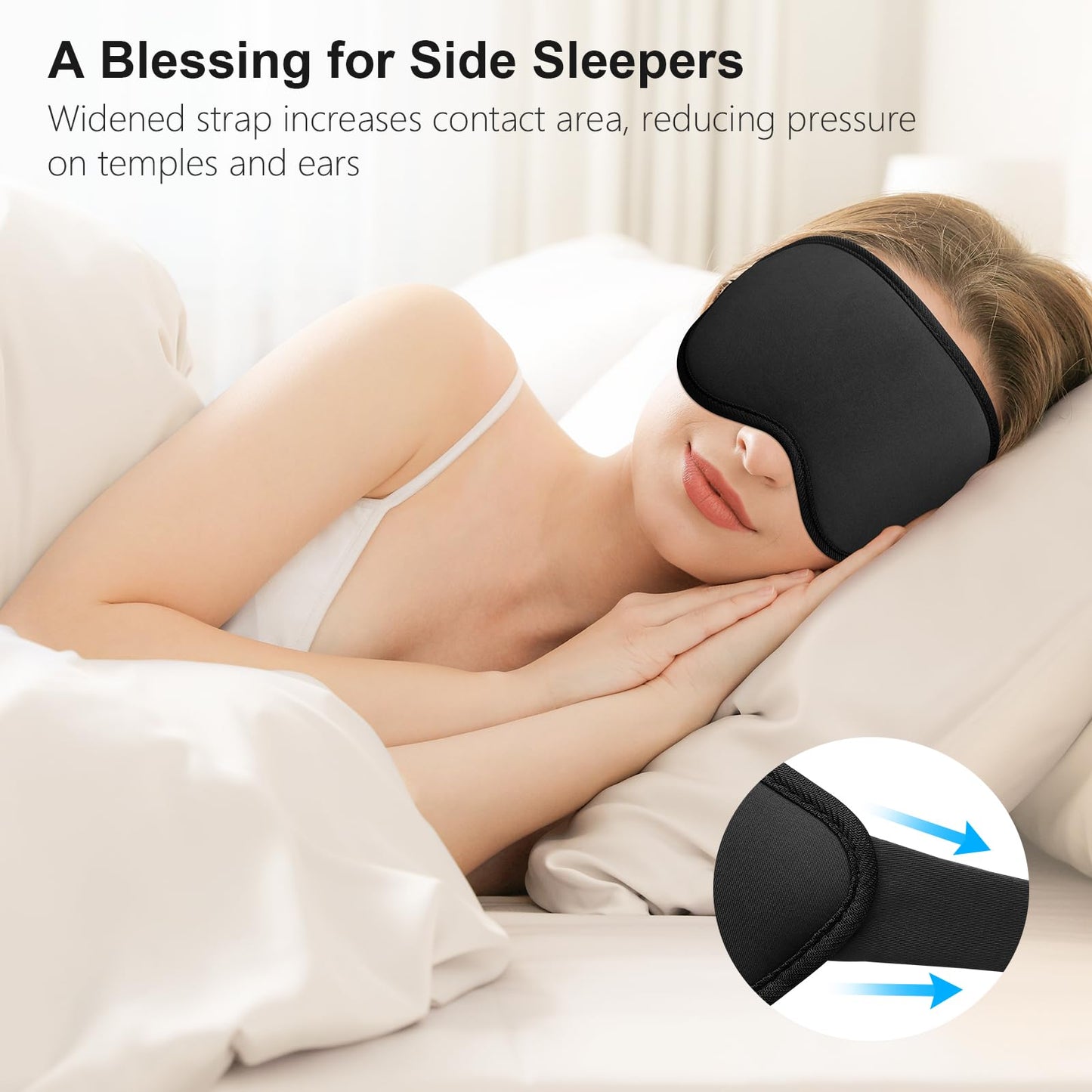 Gritin 100% Light Blocking Sleep Masks for Men & Women-Zero Pressure Sleeping Eye Mask