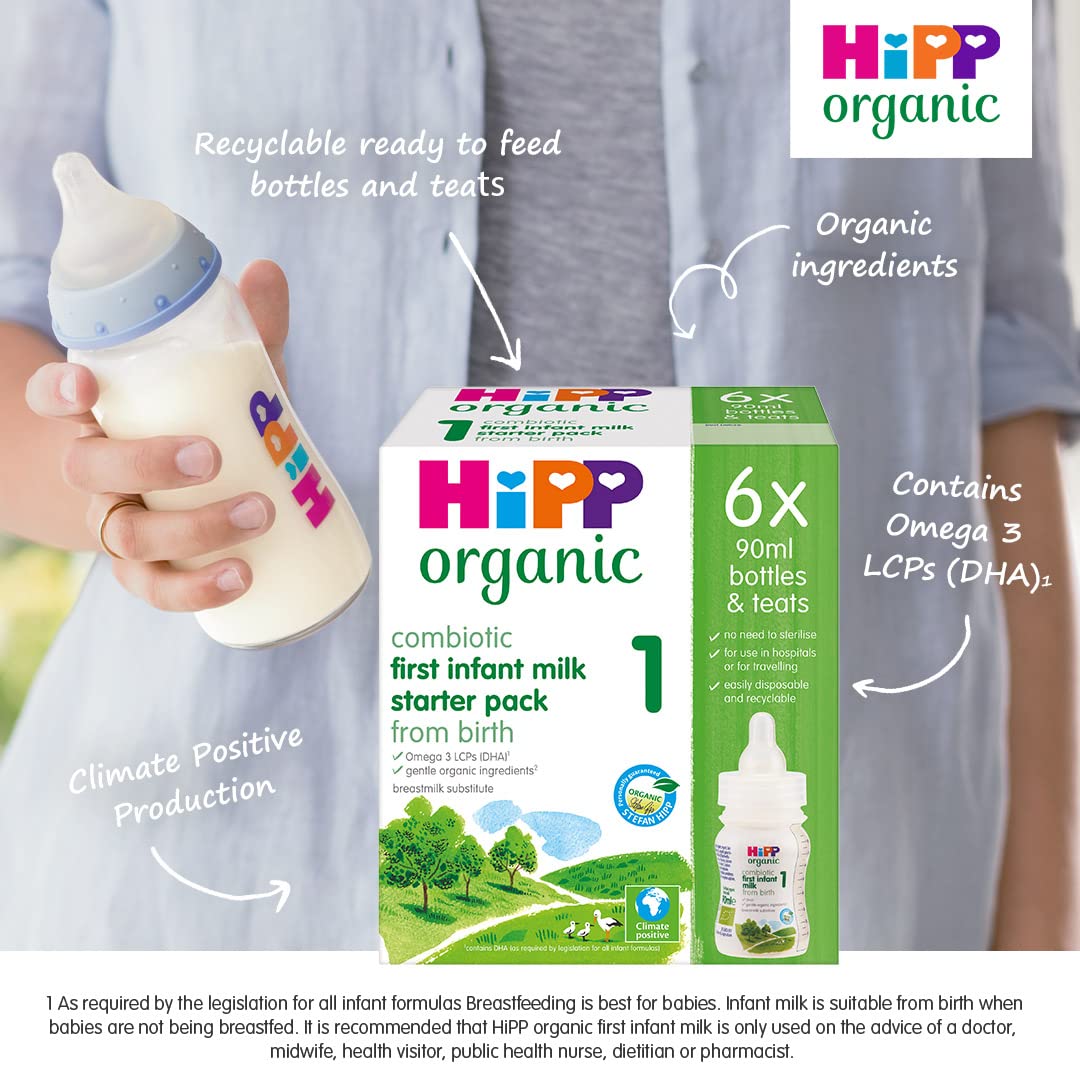 HiPP Organic 1 First Milk Ready To Feed 200ml (pack of 6)