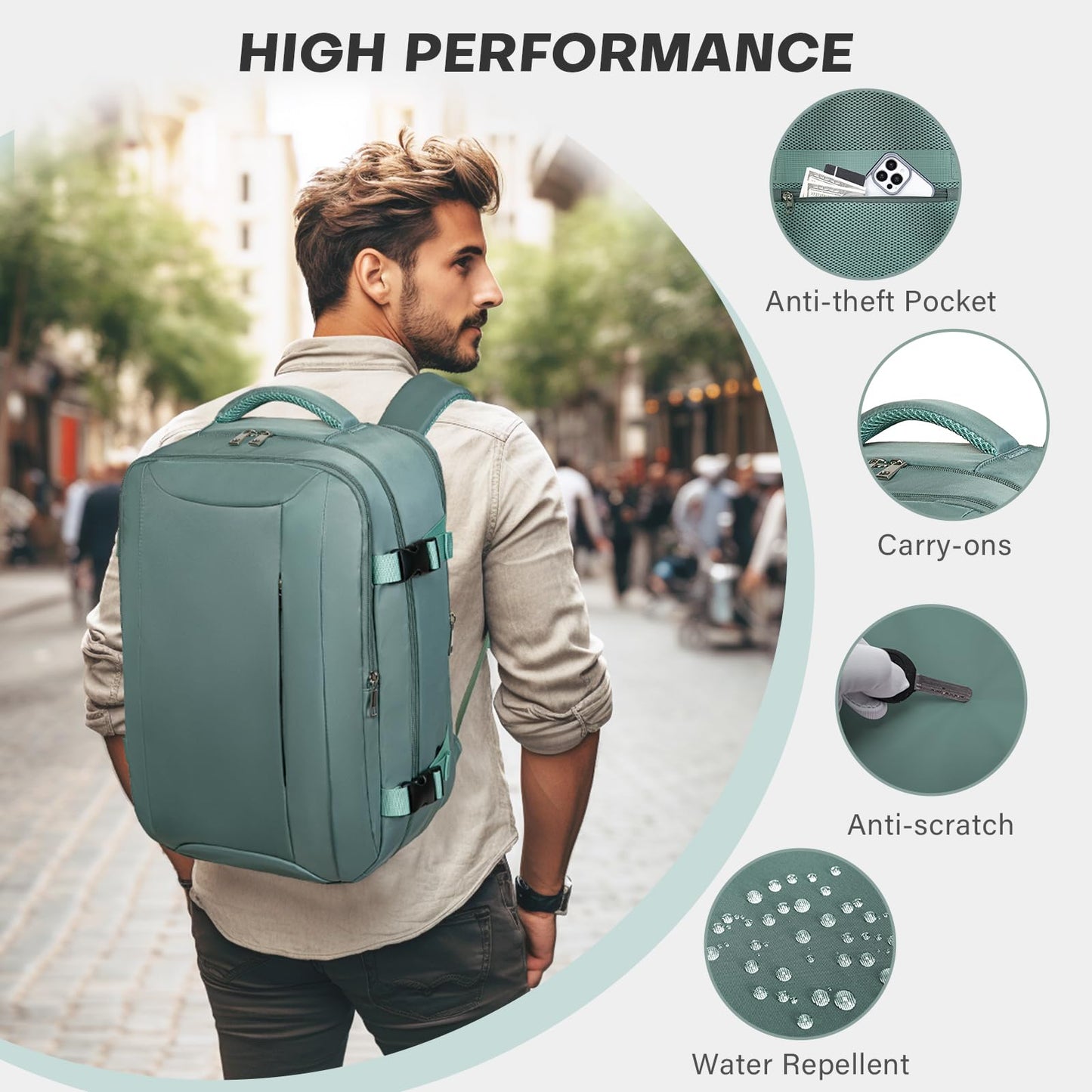 Xkdoai for Ryanair Cabin Bags 40x20x25