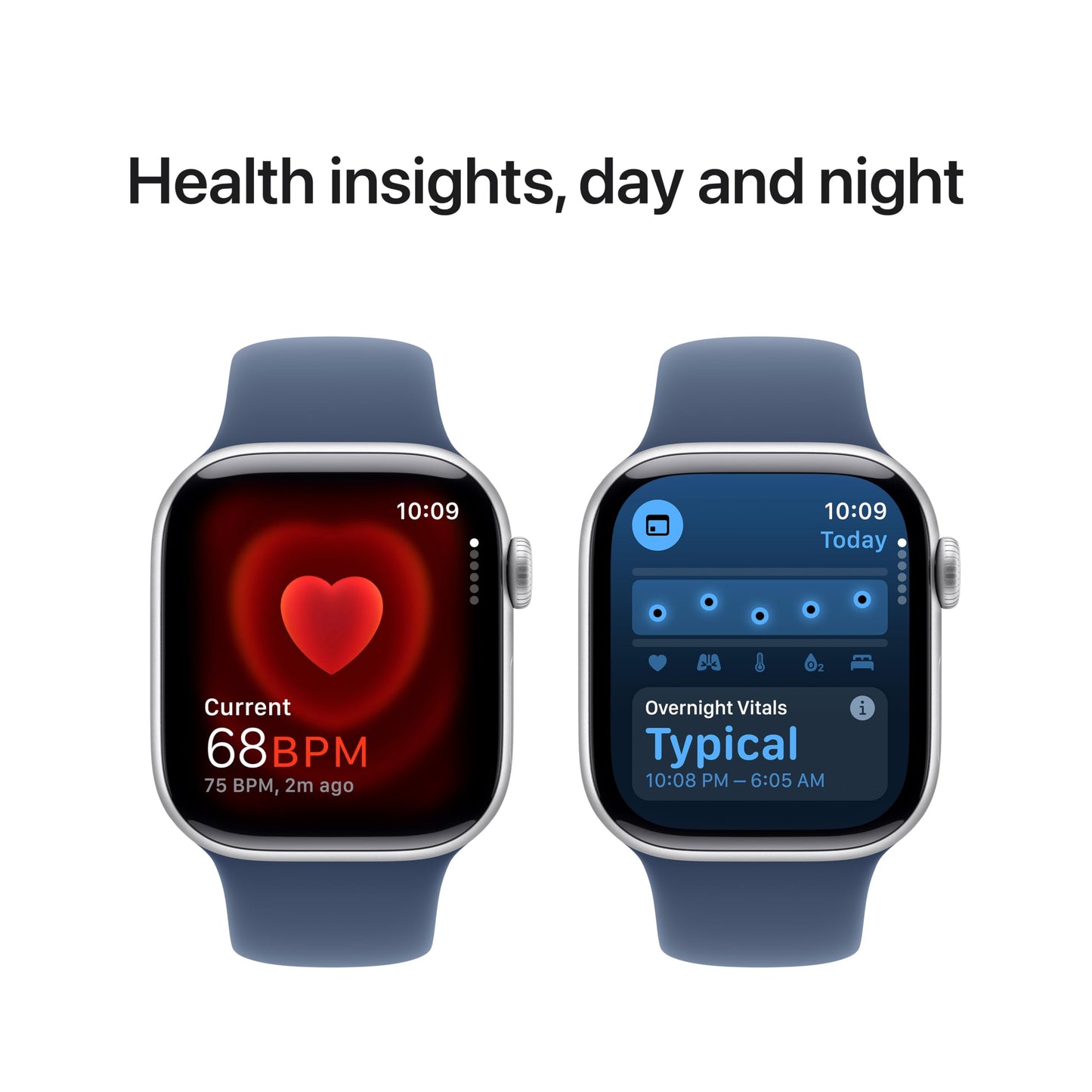 Apple Watch Series 10 GPS 42 mm Smartwatch with Jet Black Aluminium Case with Black Sport Band - S/M. Fitness Tracker, ECG App, Always-On Retina Display, Water Resistant