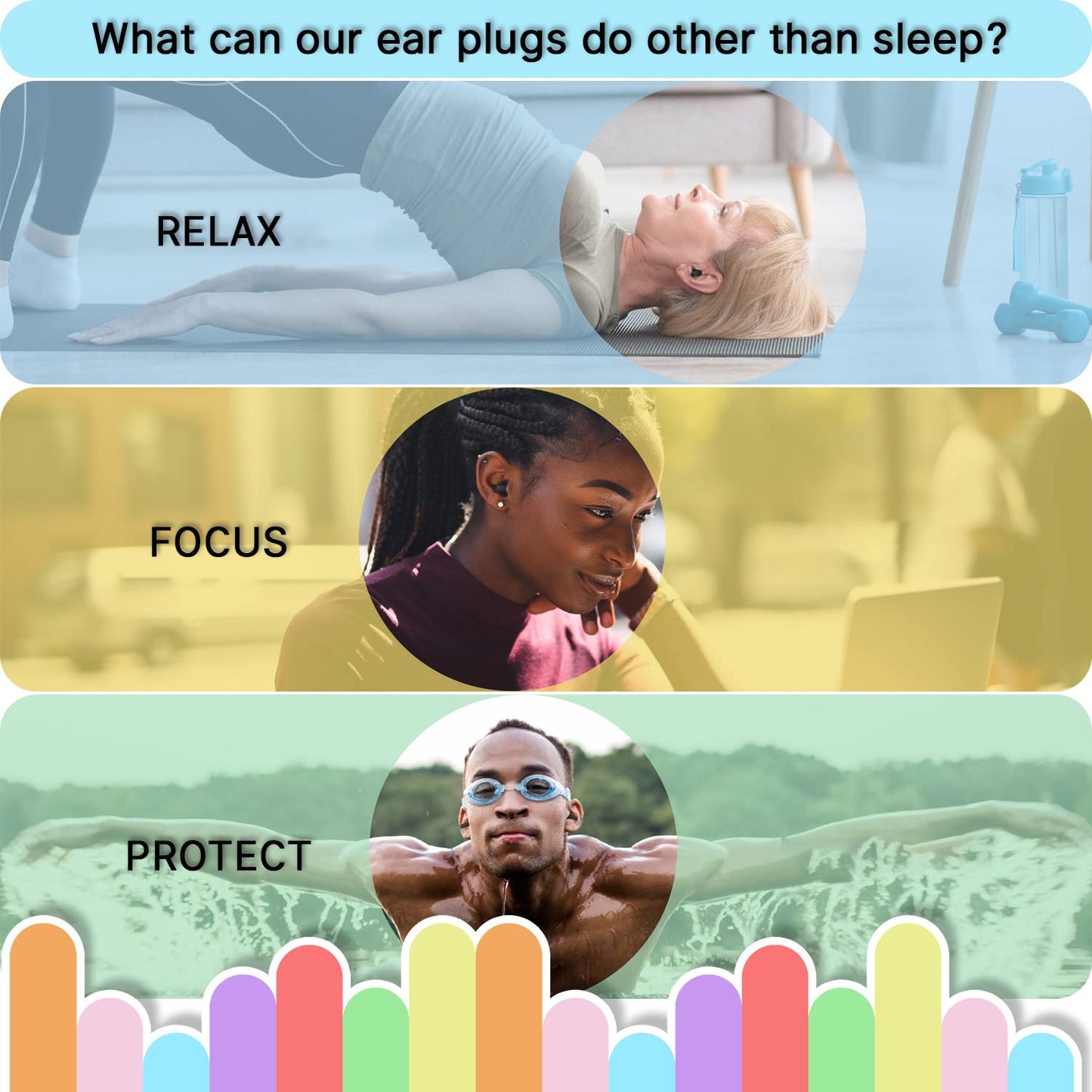 Ear Plugs for Sleep Soft Silicone Reusable