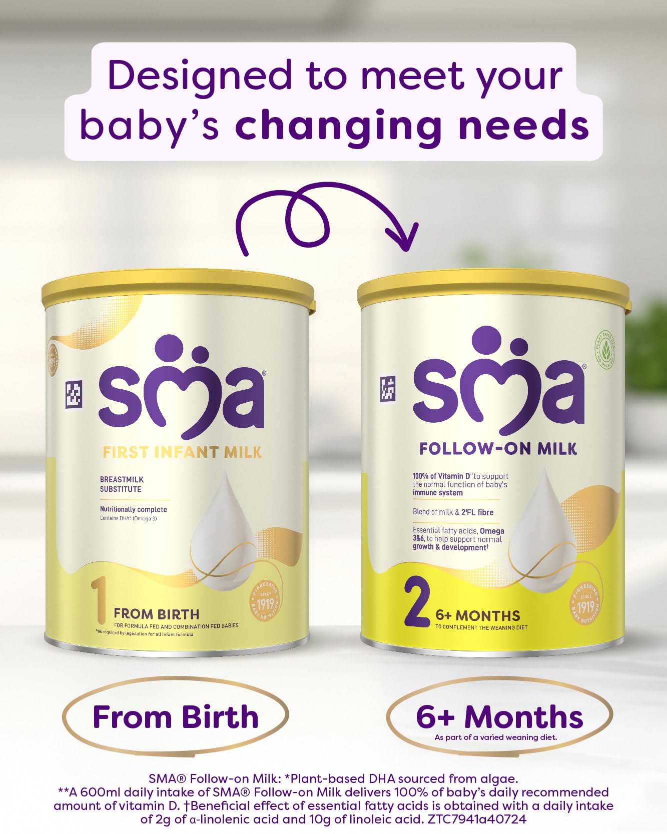 SMA First Infant Baby Milk Powder Formula , from birth , 1.2 kg (Pack of 1),packaging may vary