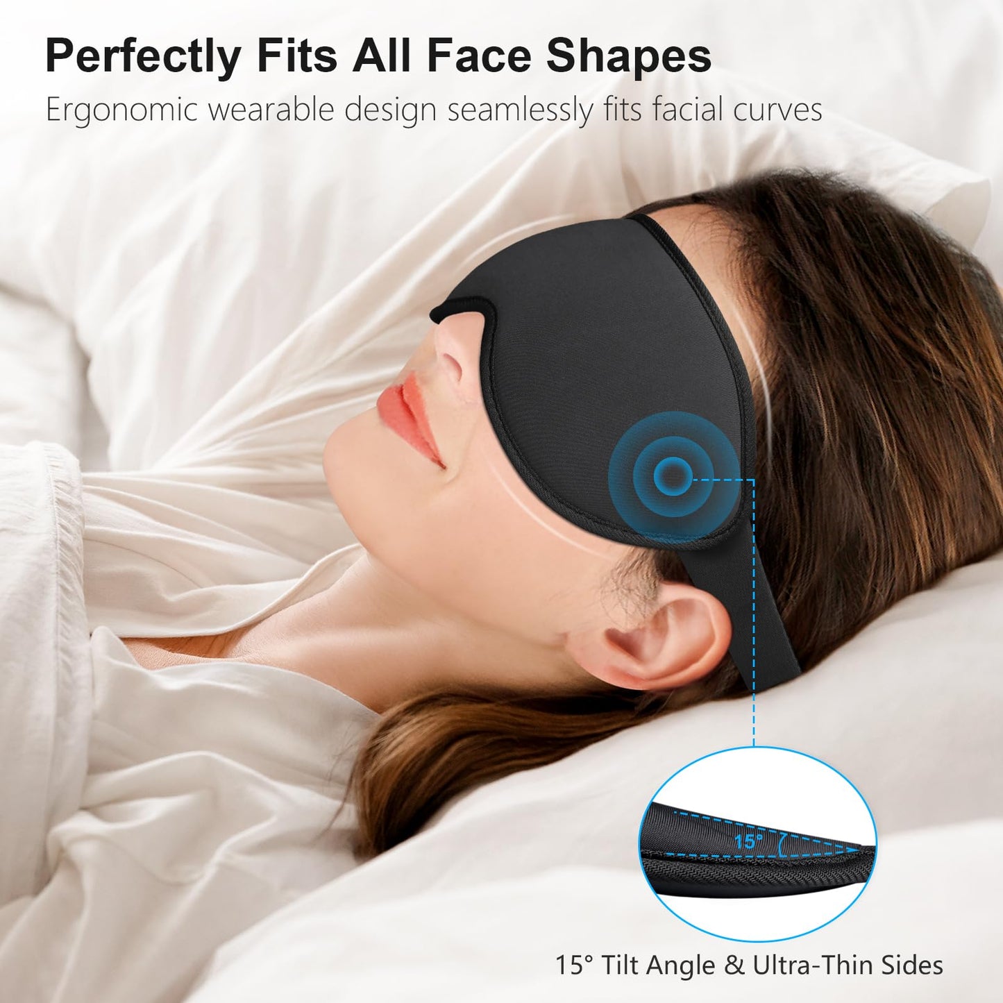 Gritin 100% Light Blocking Sleep Masks for Men & Women-Zero Pressure Sleeping Eye Mask