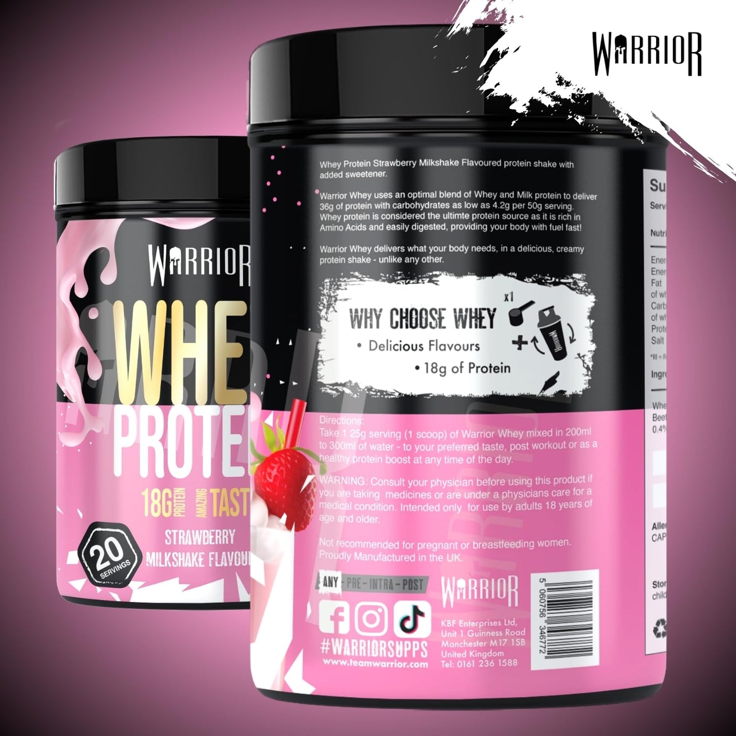 Warrior Whey Protein Powder 500g