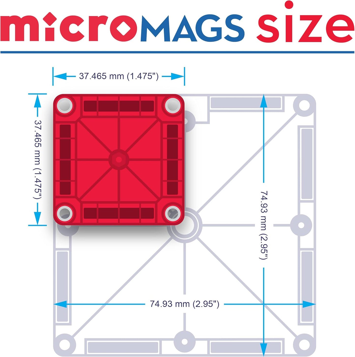 Magna-Tiles microMAGS 26-Piece Travel Magnetic Construction Set