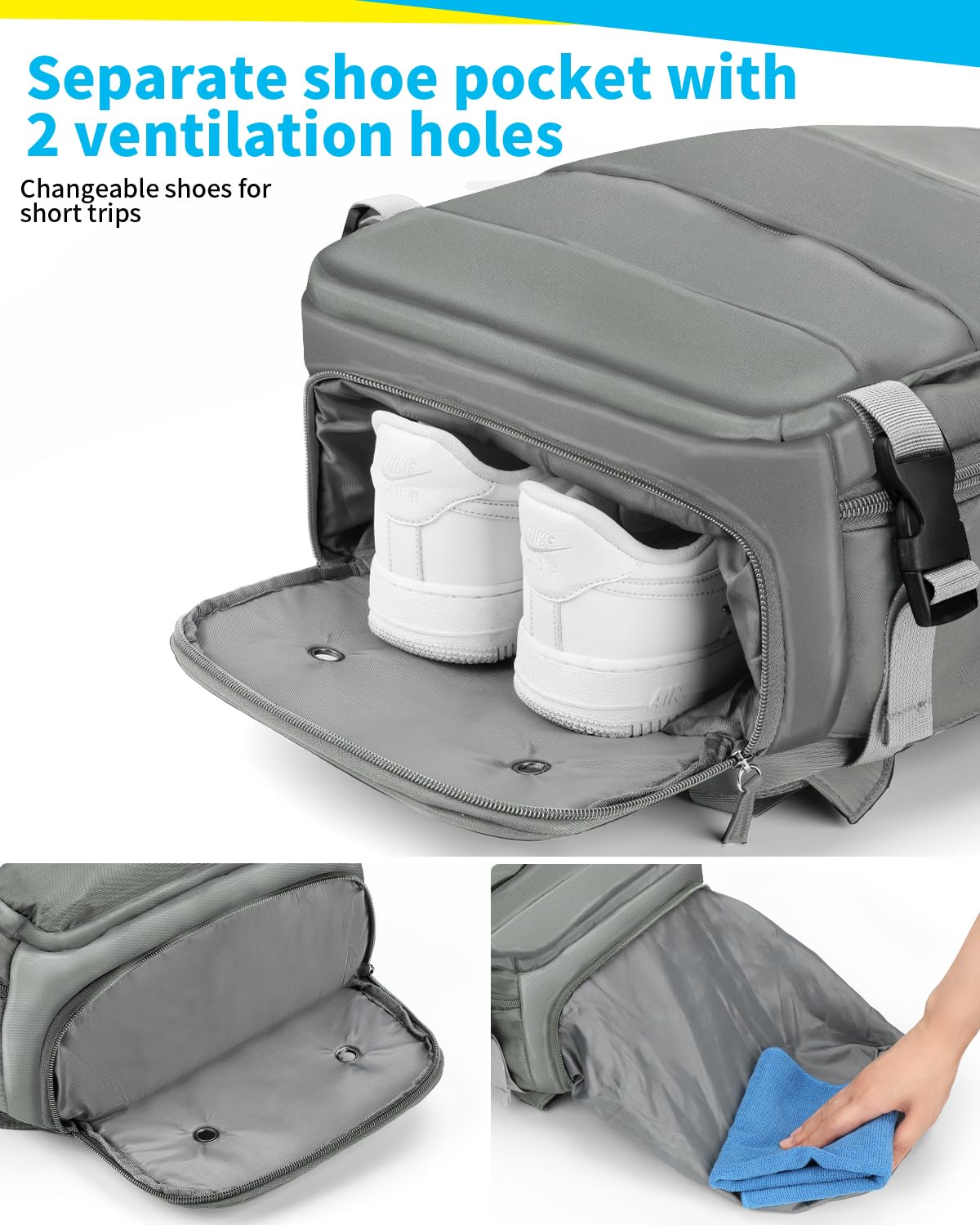 Cabin Bags for Ryanair 40x20x25 Underseat Travel Bag