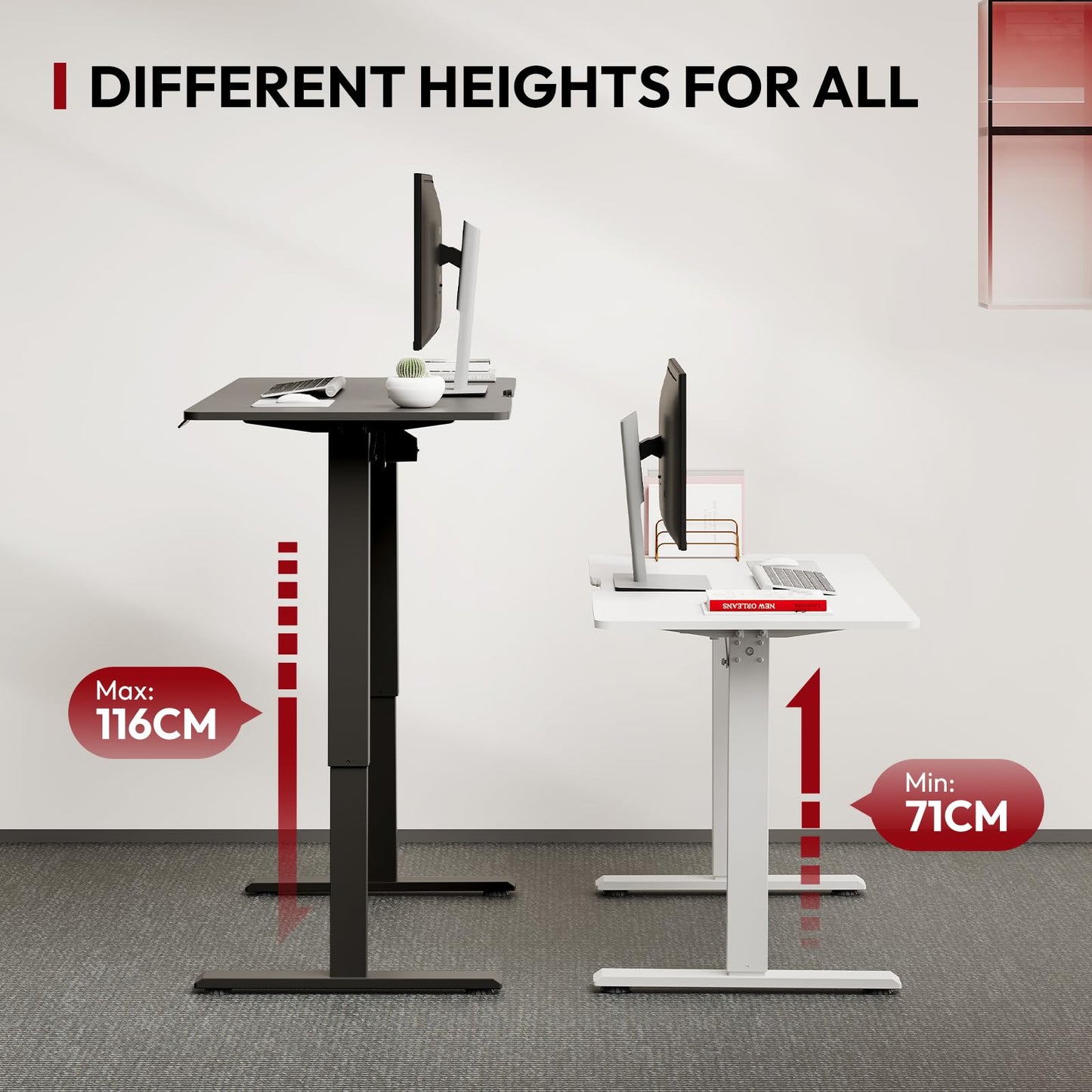 SANODESK QS+110 * 60 Electric Standing Desk