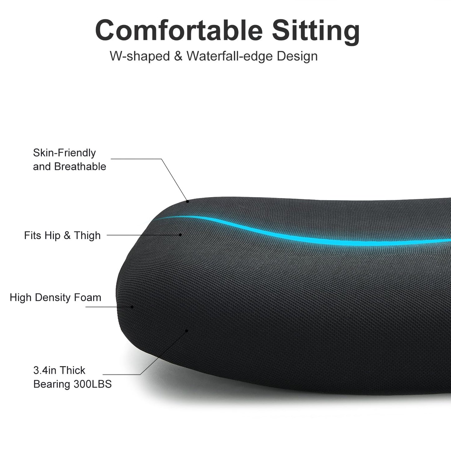 Ticova Ergonomic Office Chair - High Back Desk Chair with Adjustable Lumbar Support