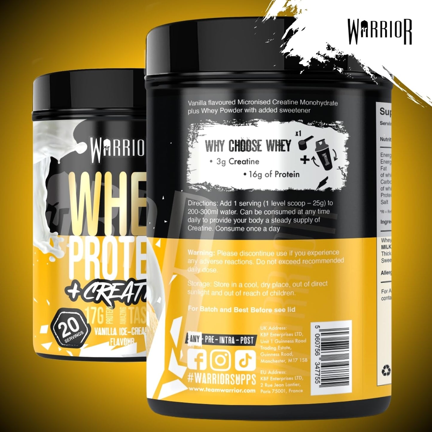 Warrior Whey Protein Powder 500g