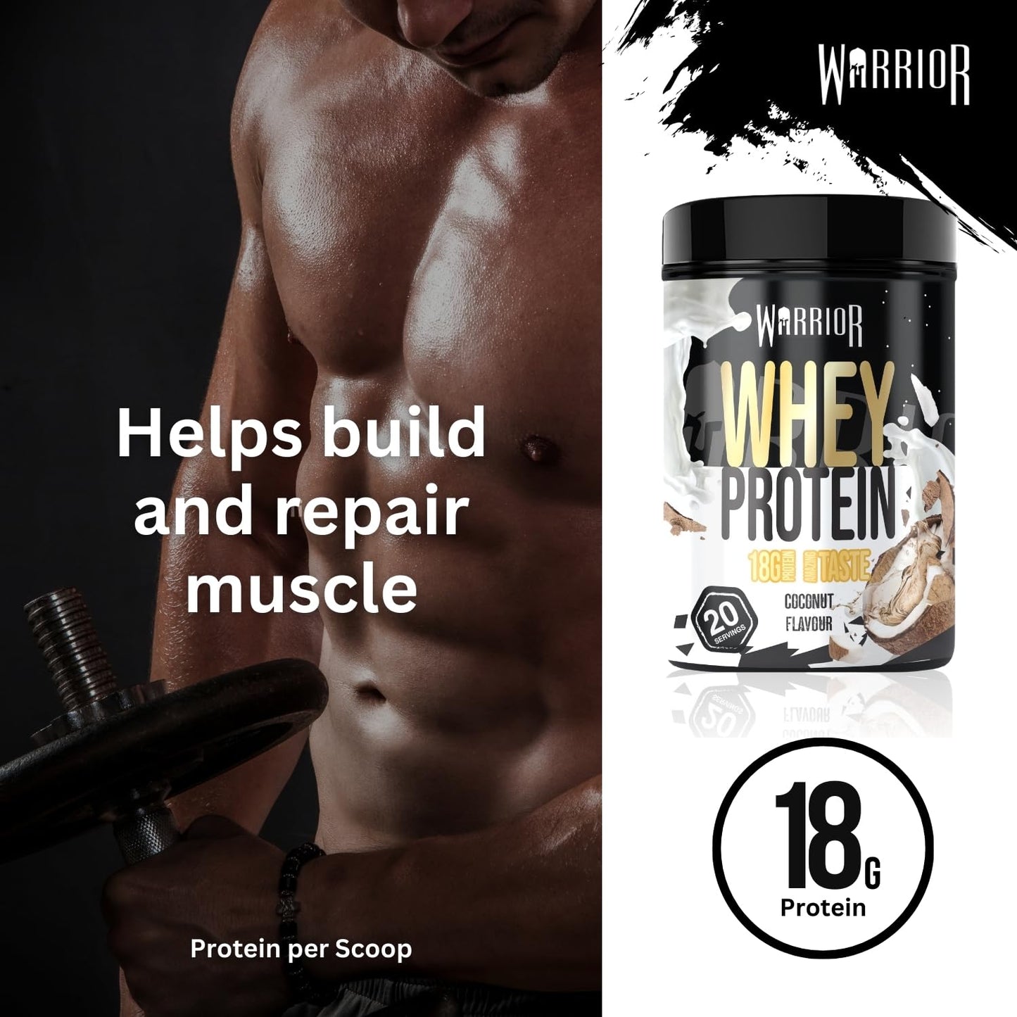 Warrior Whey Protein Powder 500g