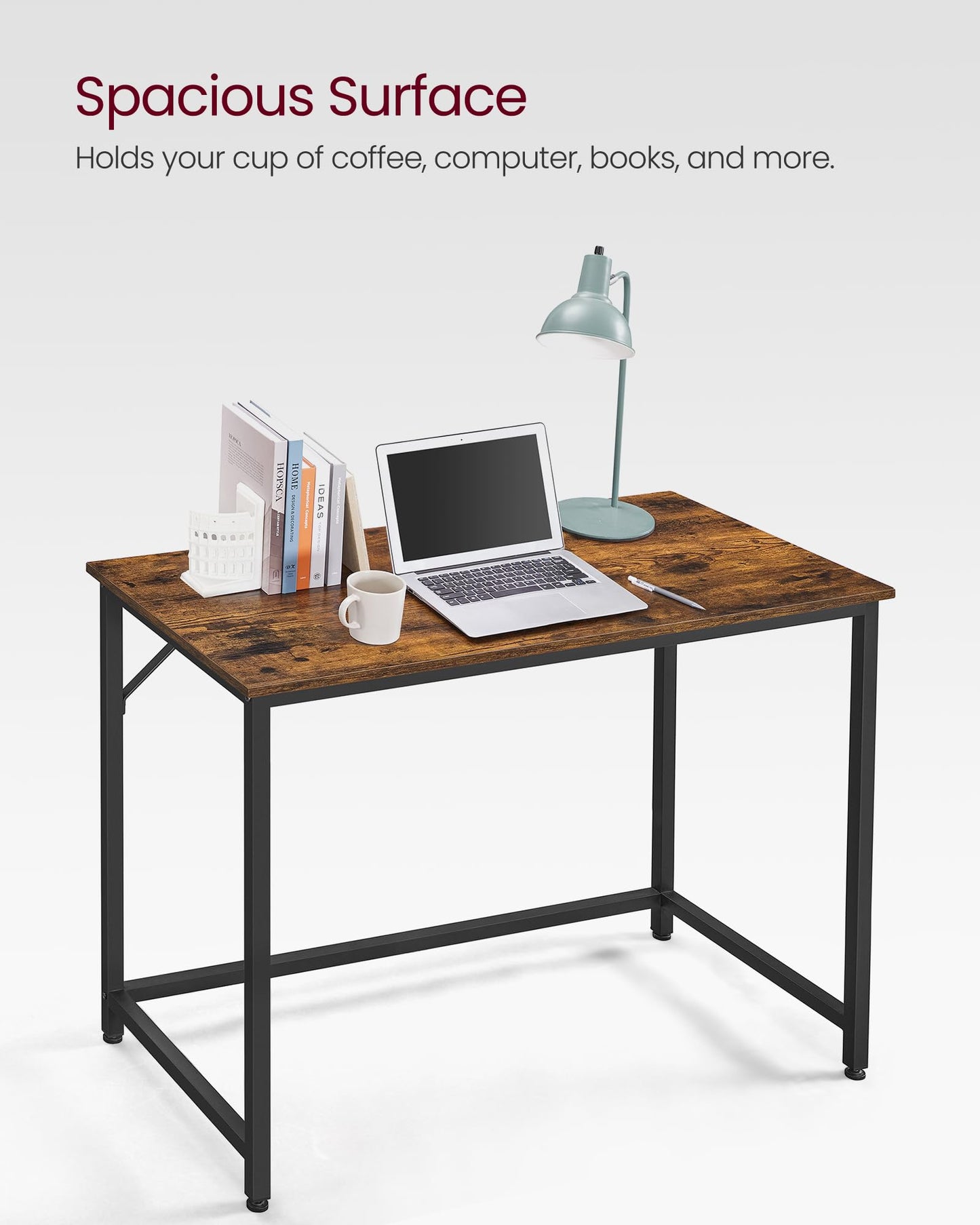 VASAGLE Computer Desk, Writing Desk, Small Office Table