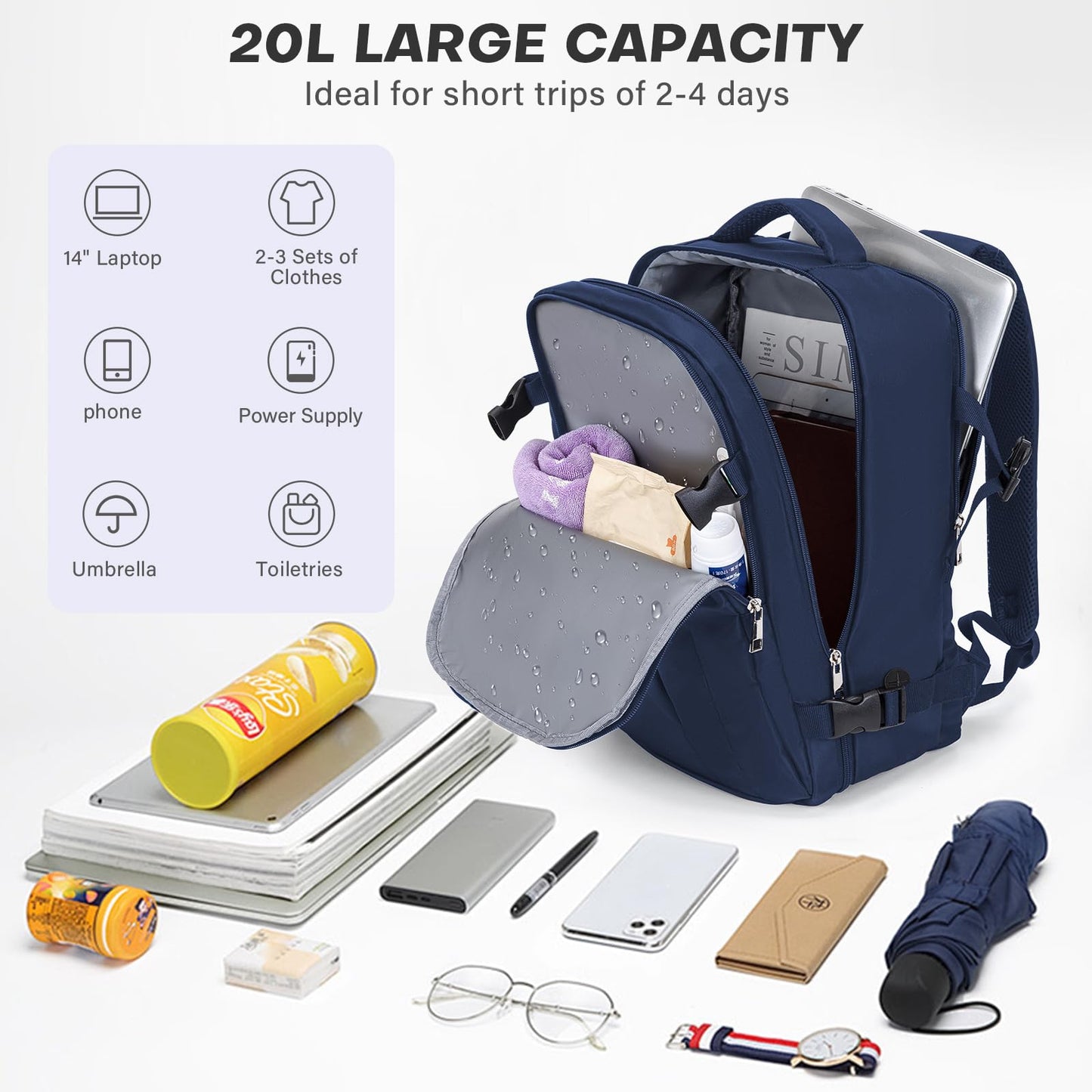 Xkdoai for Ryanair Cabin Bags 40x20x25
