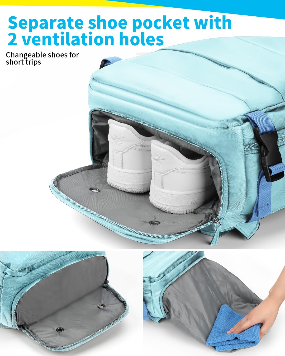 Cabin Bags for Ryanair 40x20x25 Underseat Travel Bag