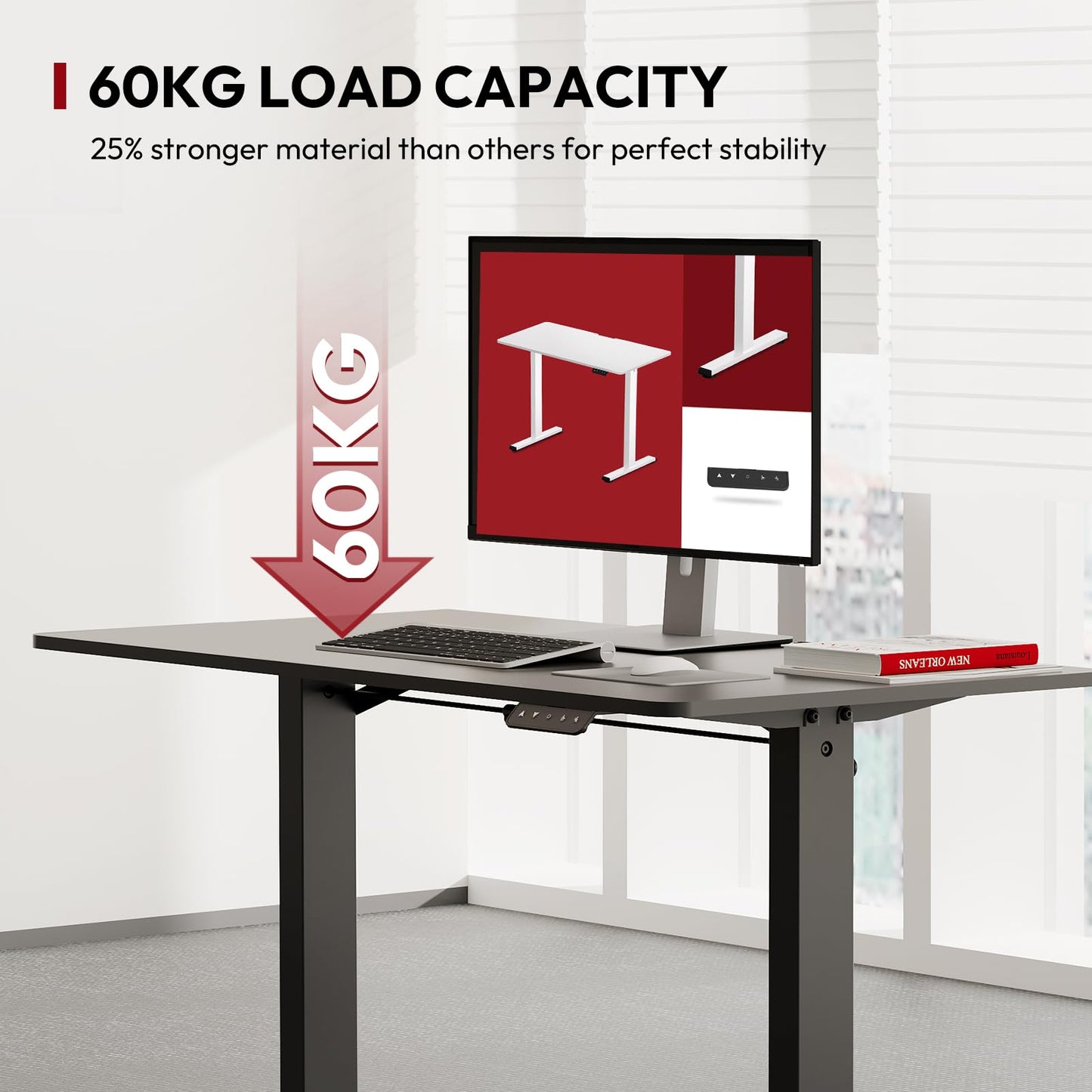 SANODESK QS+110 * 60 Electric Standing Desk