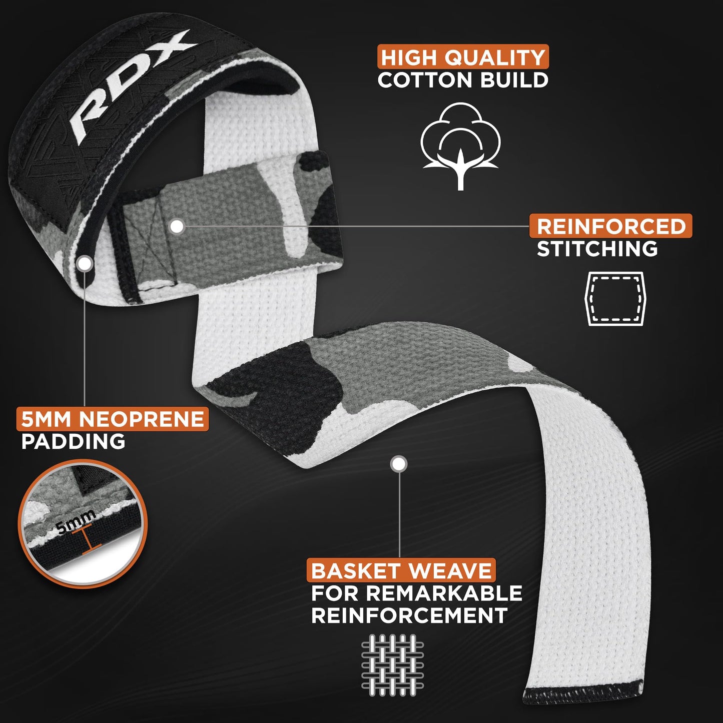 RDX Weight Lifting Straps Deadlifting Powerlifting