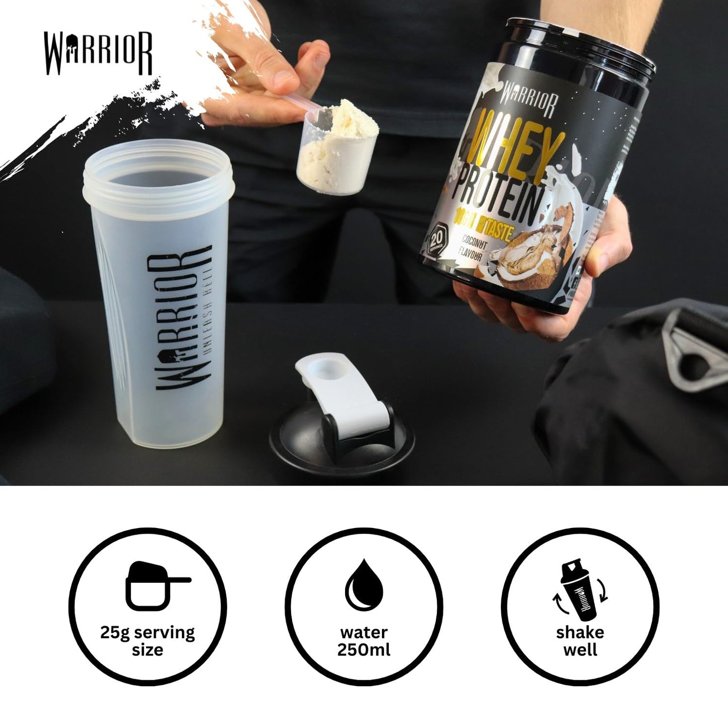 Warrior Whey Protein Powder 500g