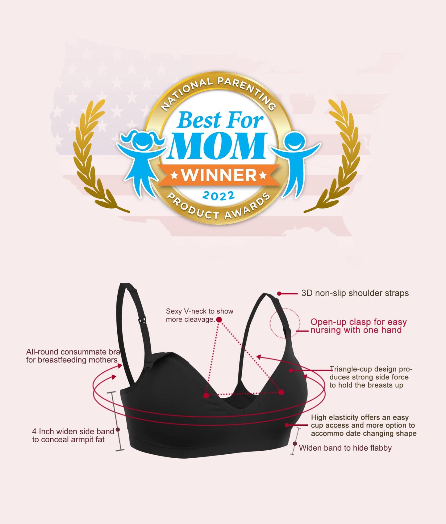 HOFISH 3PACK Full Bust Seamless Nursing Maternity Bras
