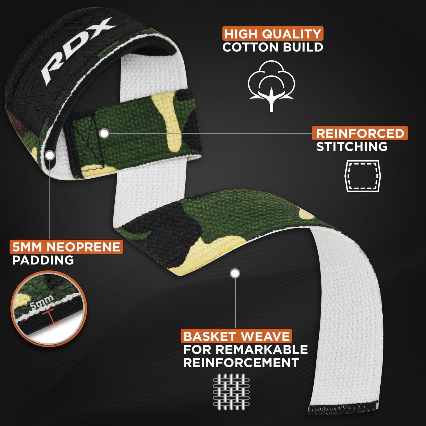 RDX Weight Lifting Straps Deadlifting Powerlifting