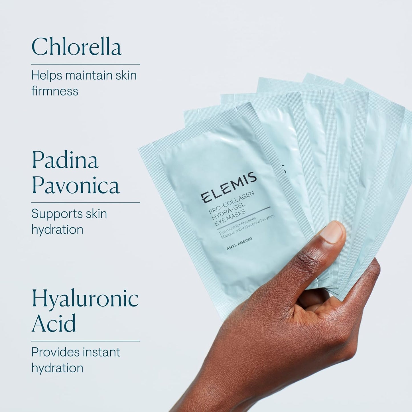 ELEMIS Under Eye Pro-Collagen Hydra-Gel Eye Masks, Hydrating Pads for Fine Lines Formulated with Marine Actives and Hyaluronic Acid, for Eyes to Smooth, Tighten and Hydrate Skin, 6 Eye Patches