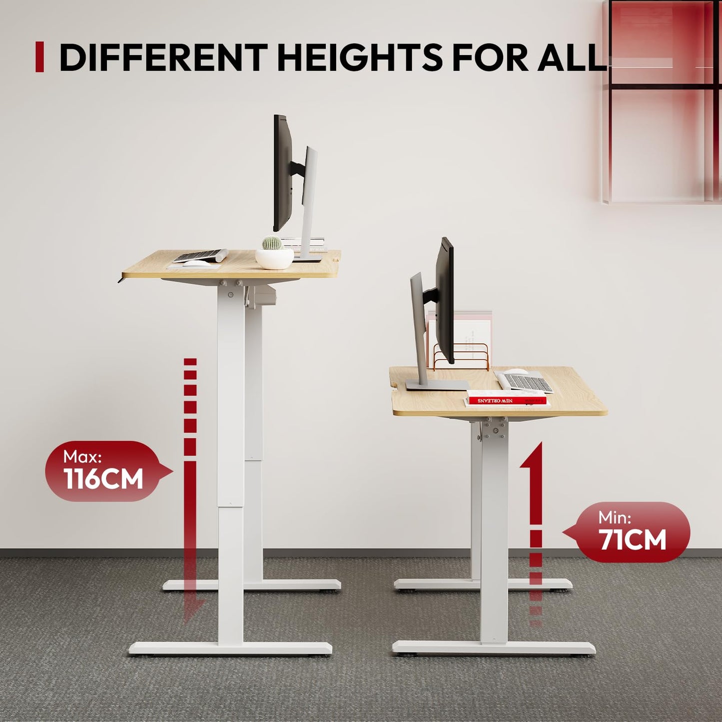 SANODESK QS+110 * 60 Electric Standing Desk