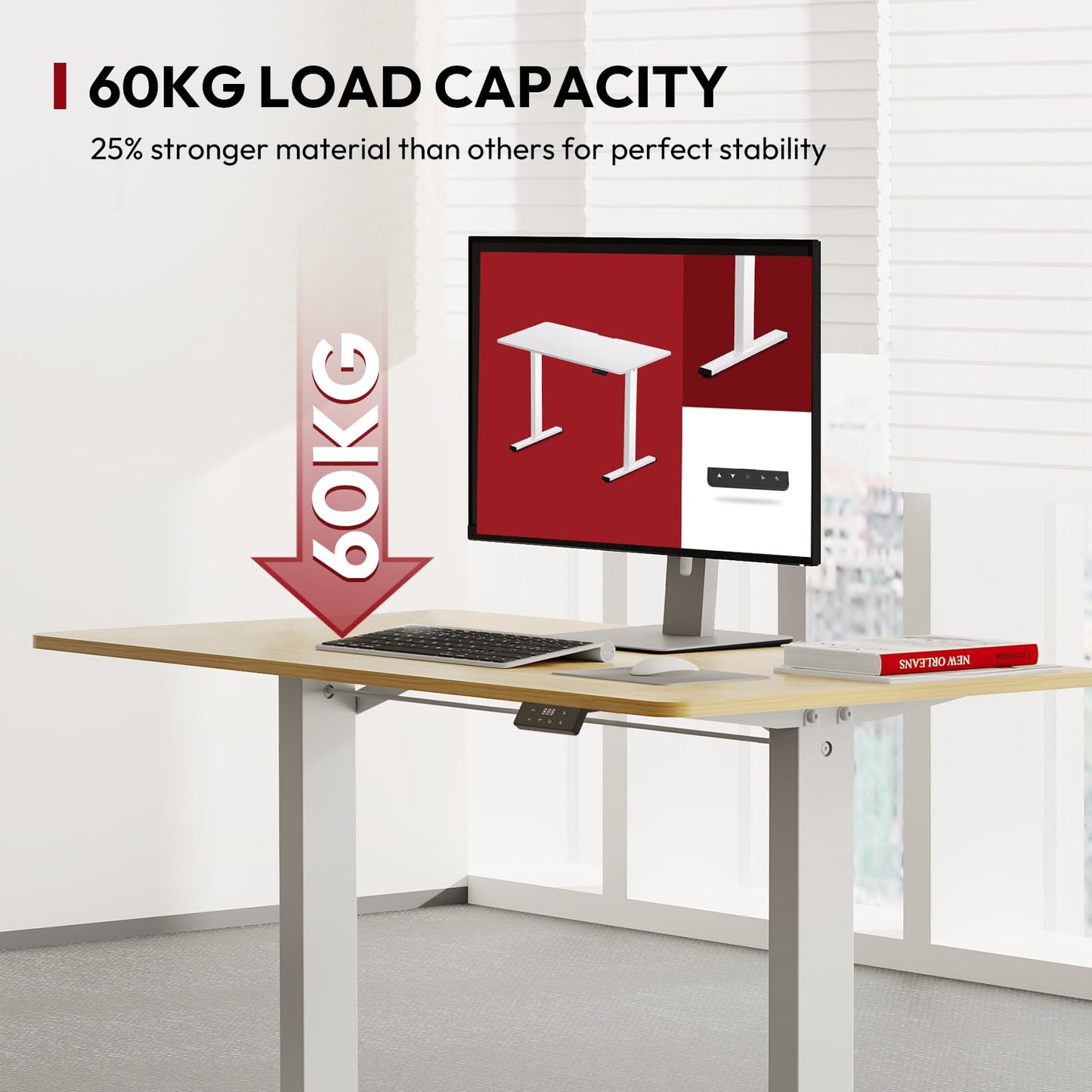 SANODESK QS+110 * 60 Electric Standing Desk