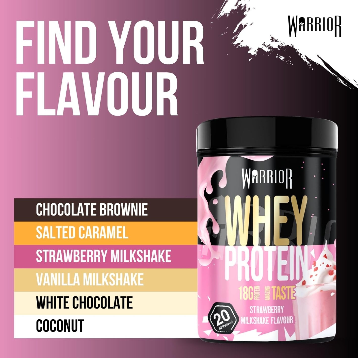 Warrior Whey Protein Powder 500g