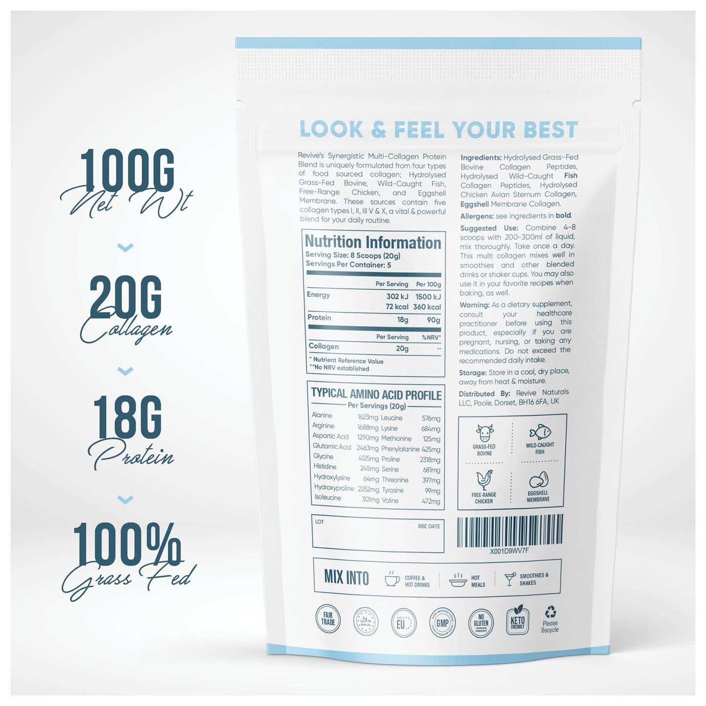 Multi Collagen Protein Powder 400g