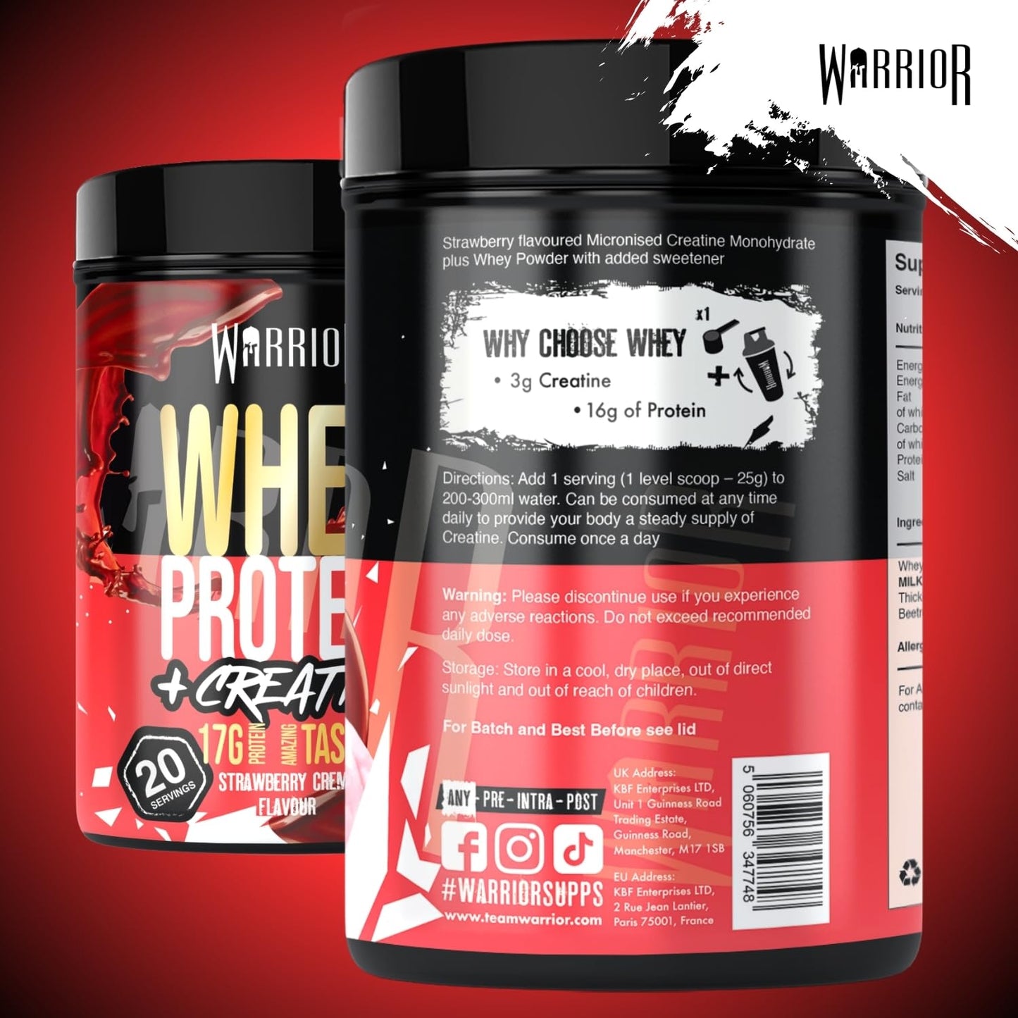 Warrior Whey Protein Powder 500g