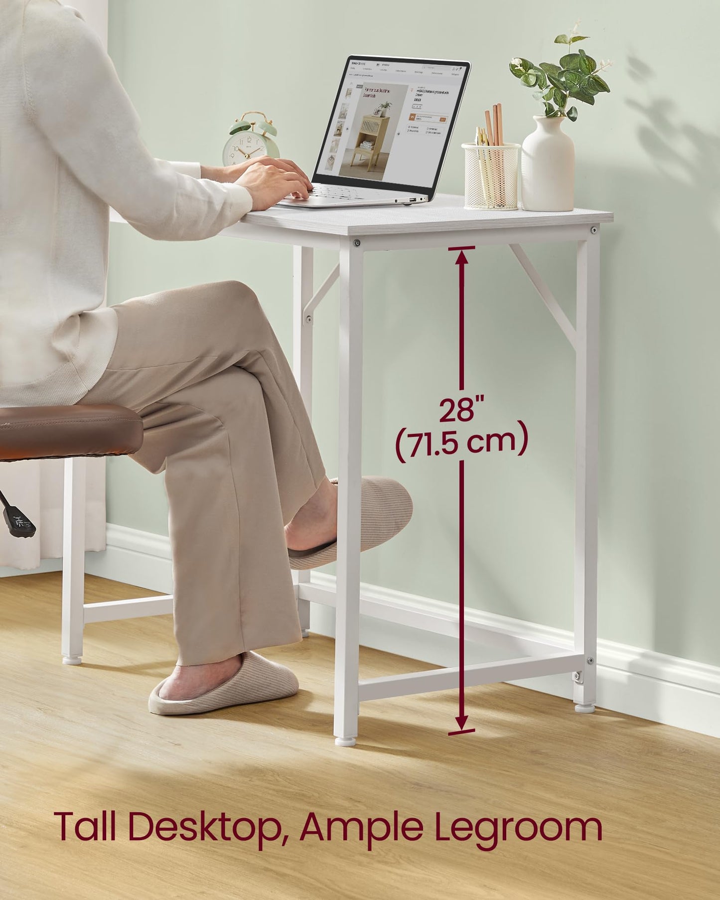 VASAGLE Computer Desk, Writing Desk, Small Office Table