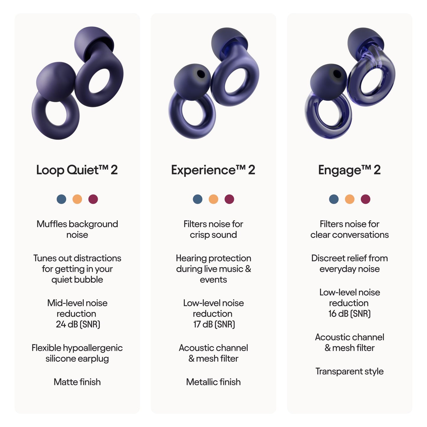 Loop Quiet 2 Ear Plugs – Ultra-Comfy Reusable Noise-Reducing